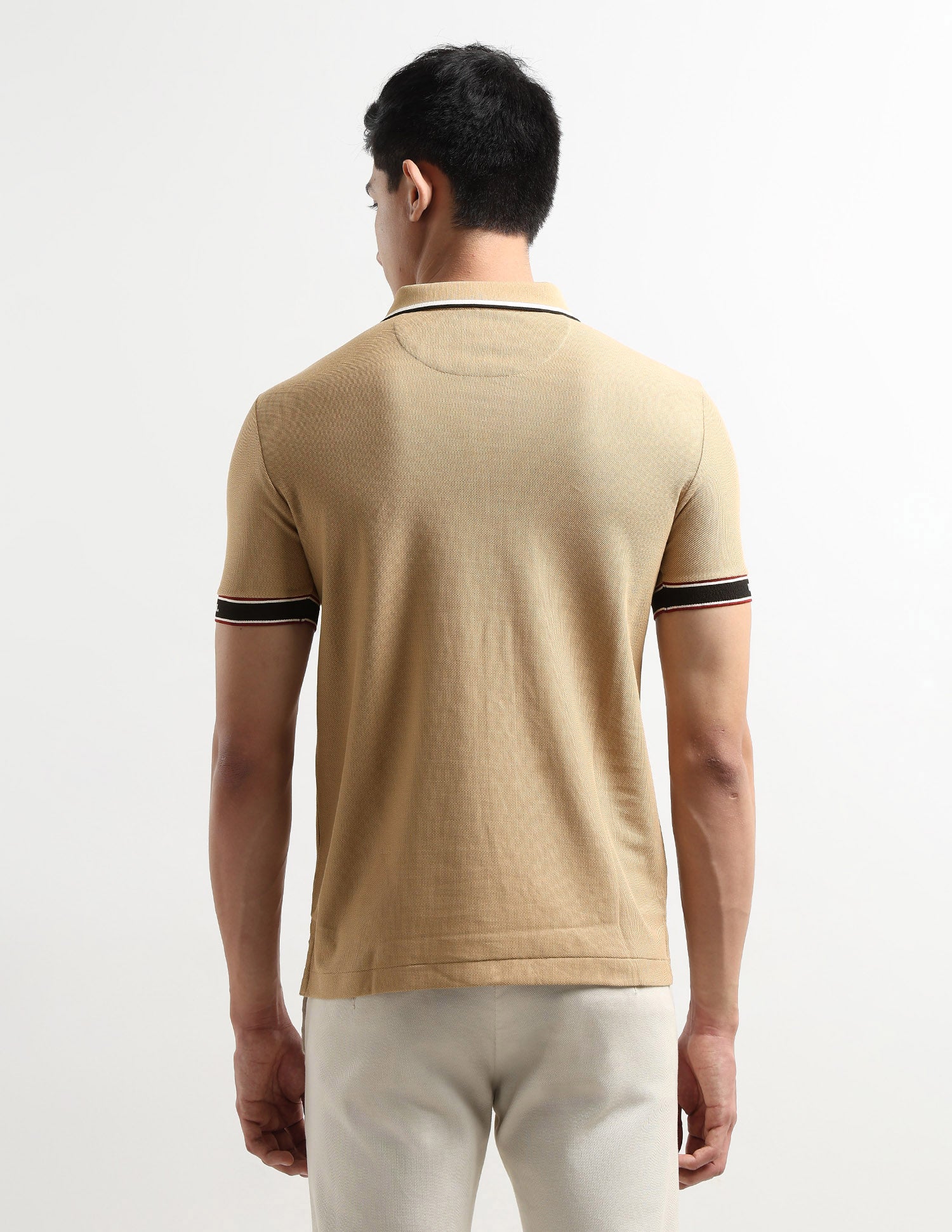 Regular Fit Textured Polo Shirt Light Brown - U.S. POLO ASSN. | Large