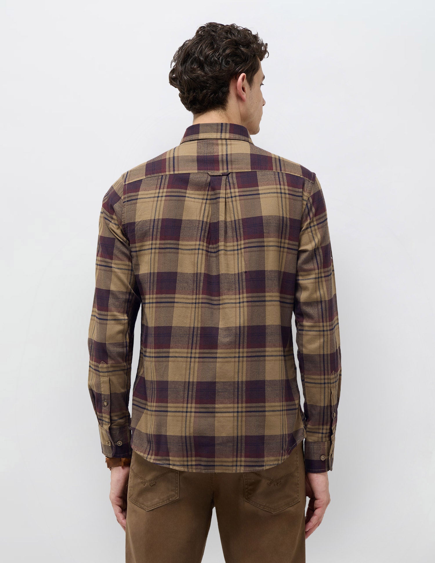 Twill Tailored Fit Shirt Brown - U.S. POLO ASSN. | Large