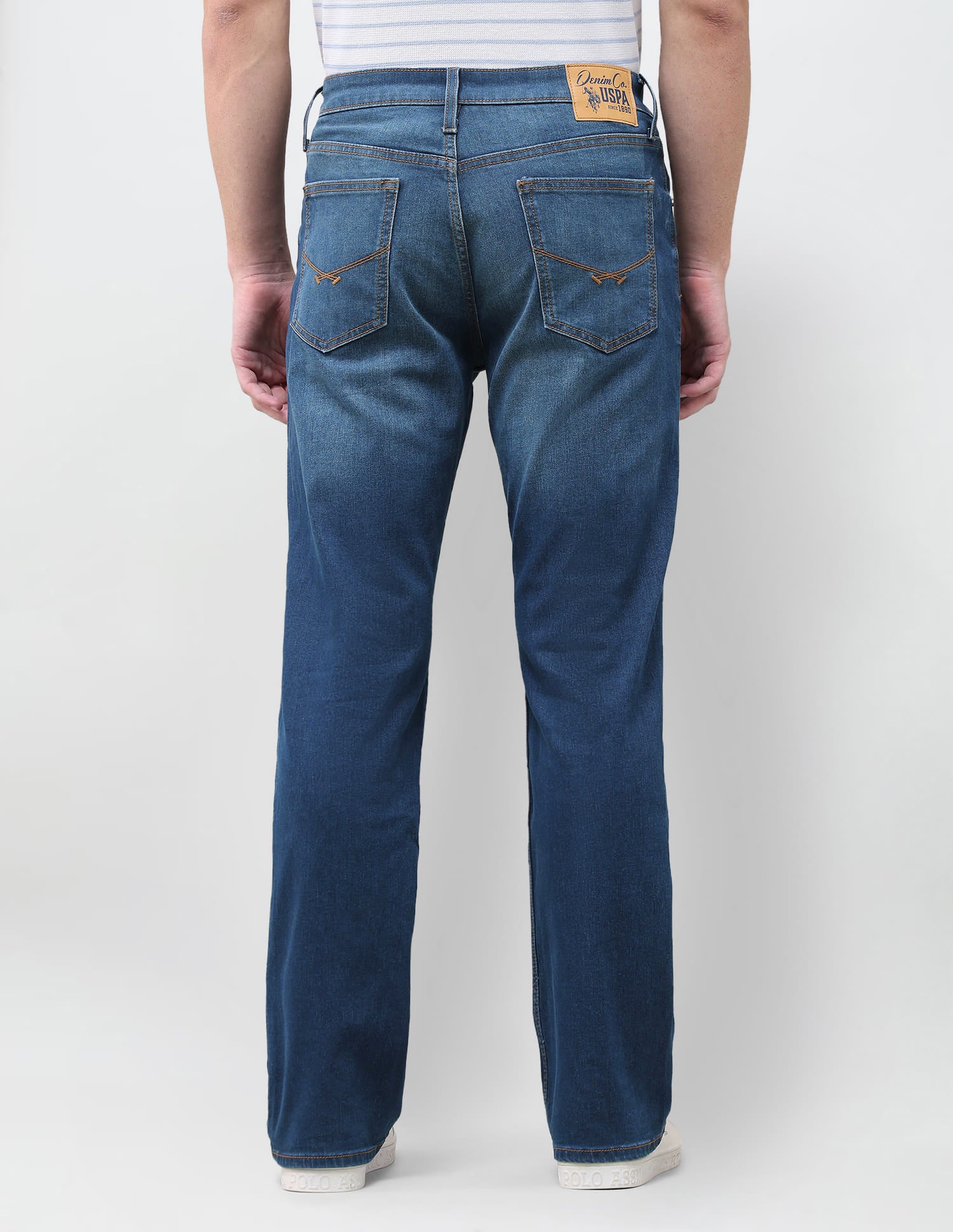 Solid Bootcut Fit Jeans Blue - U.S. Polo Assn. India | Large