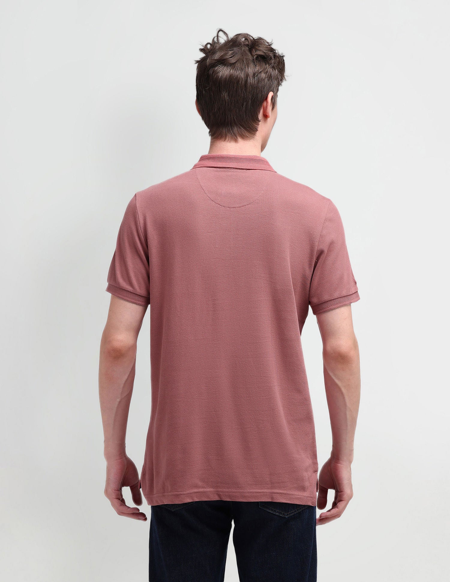 Muscle Fit Solid Polo Shirt Mauve - U.S. Polo Assn. India | Large