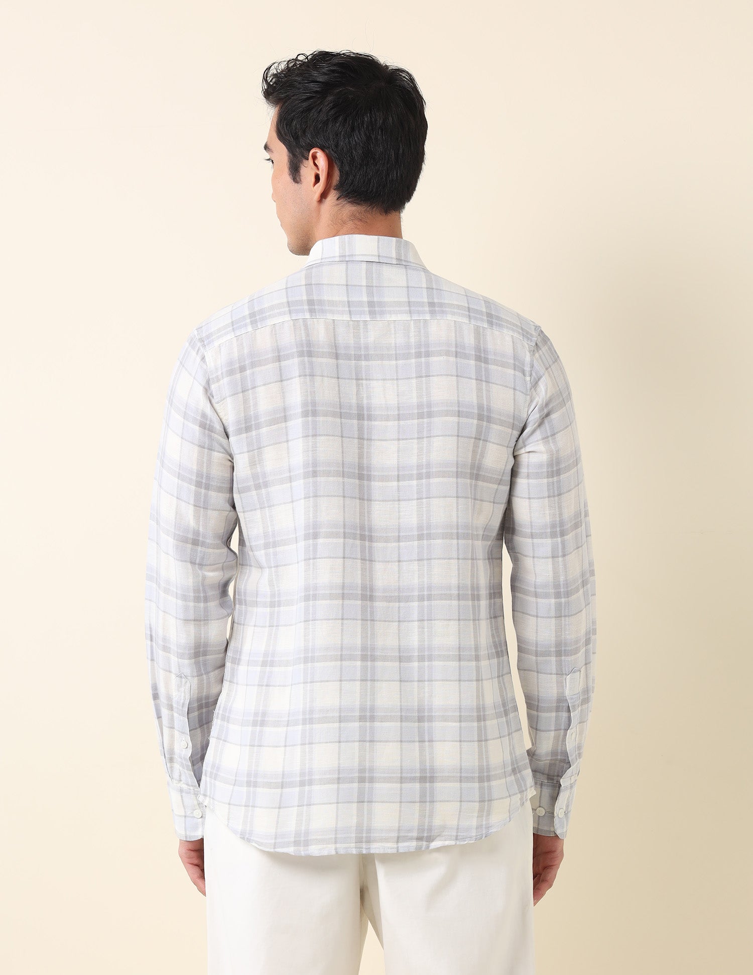 Plaid Checked Tailored Fit Shirt Grey - U.S. Polo Assn. India | Large