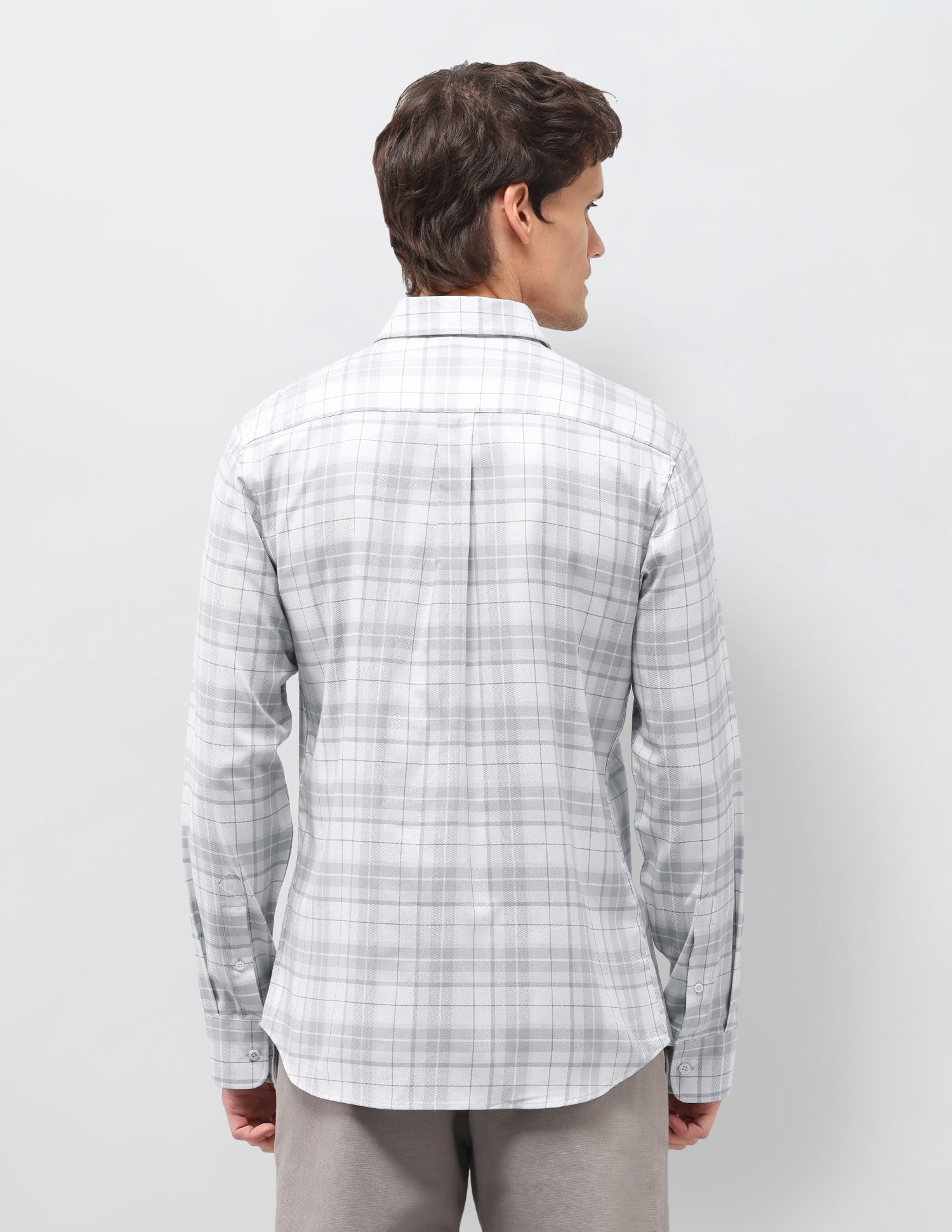 Tartan Checked Twill Shirt Grey - U.S. Polo Assn. India | Large