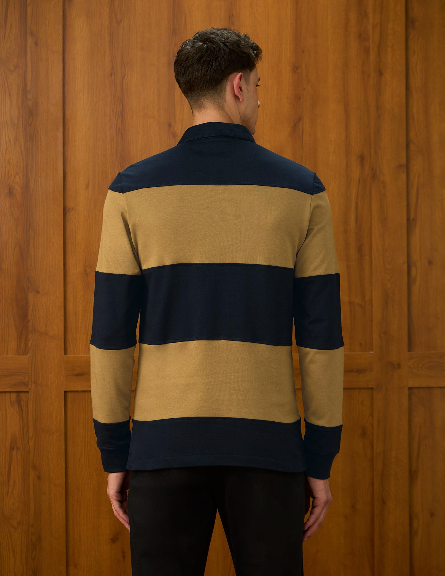 Horizontal Striped Varsity Theatre Polo Shirt Dark Brown - U.S. POLO ASSN. | Large