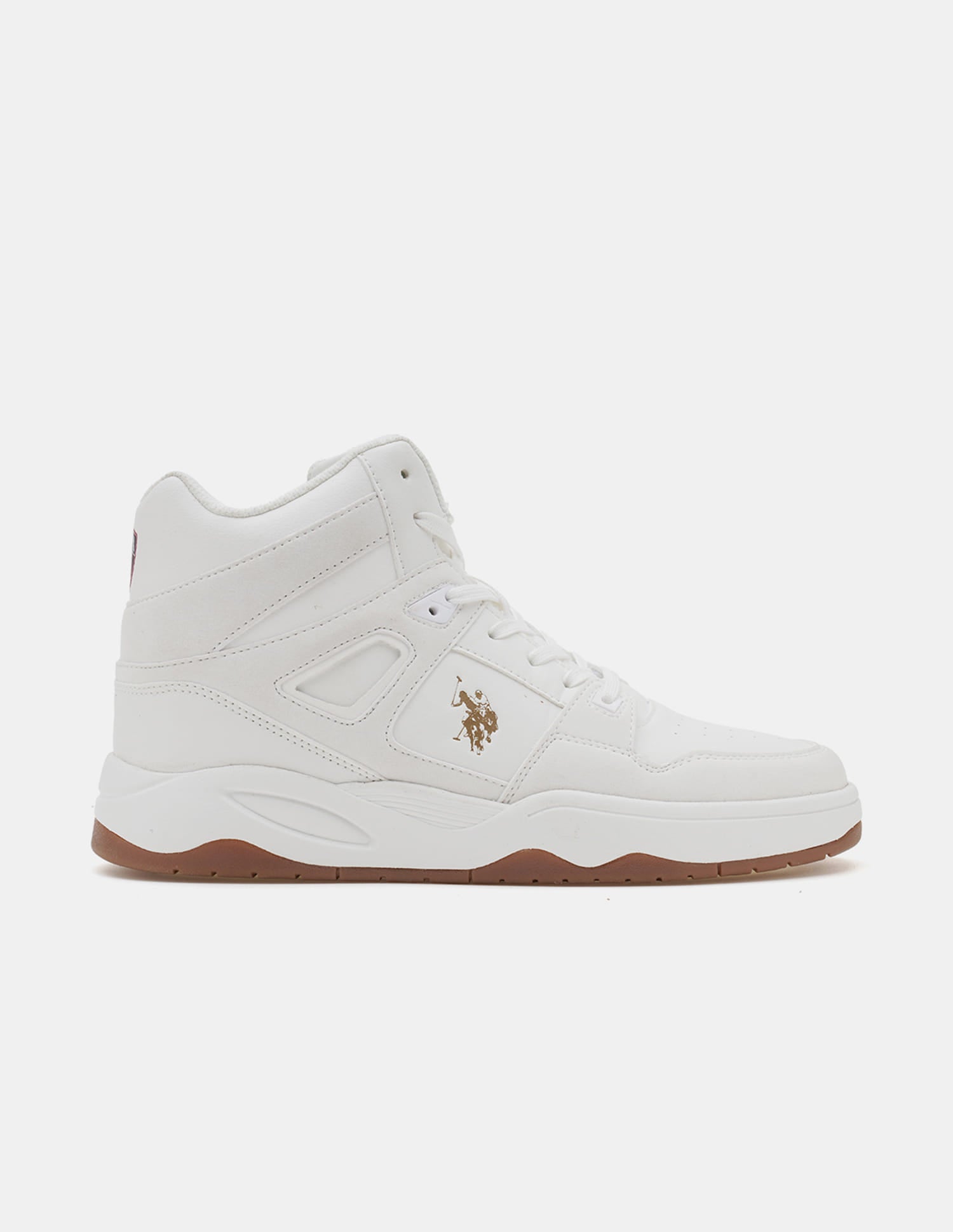 Colour Blocked Mid Top Bruce 2.0 Sneakers Off White - U.S. Polo Assn. India | Large