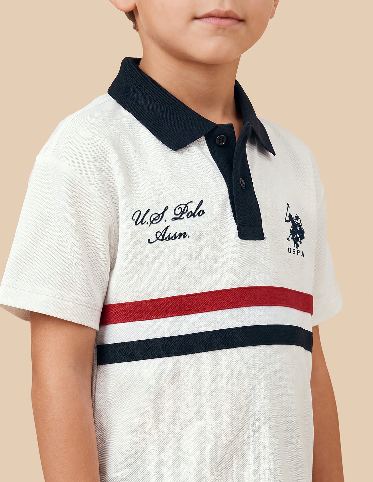 Solid Oversized Fit Polo Shirt White - U.S. Polo Assn. India | Large