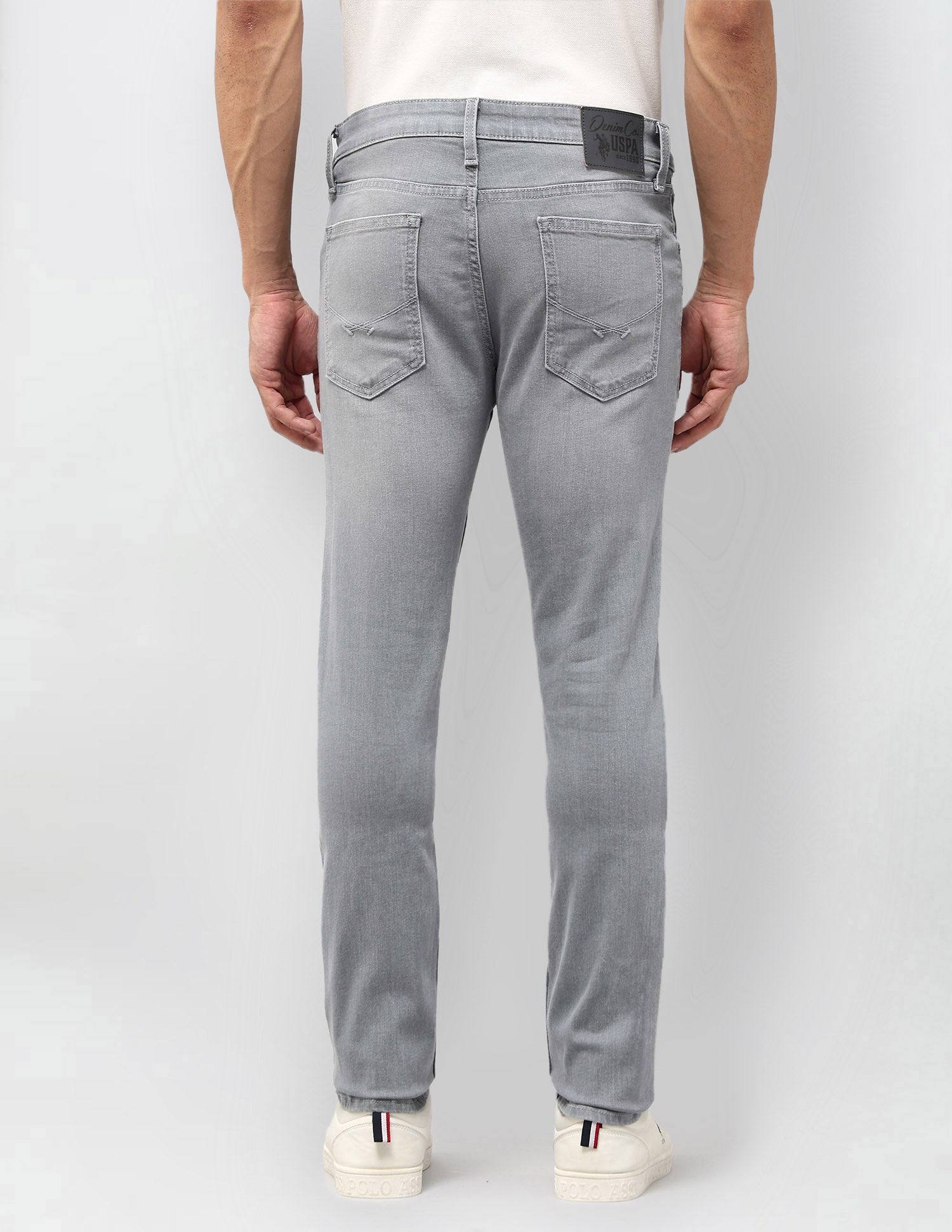 Regallo Skinny Fit Grey Jeans Mid Grey Wash - U.S. POLO ASSN. | Large