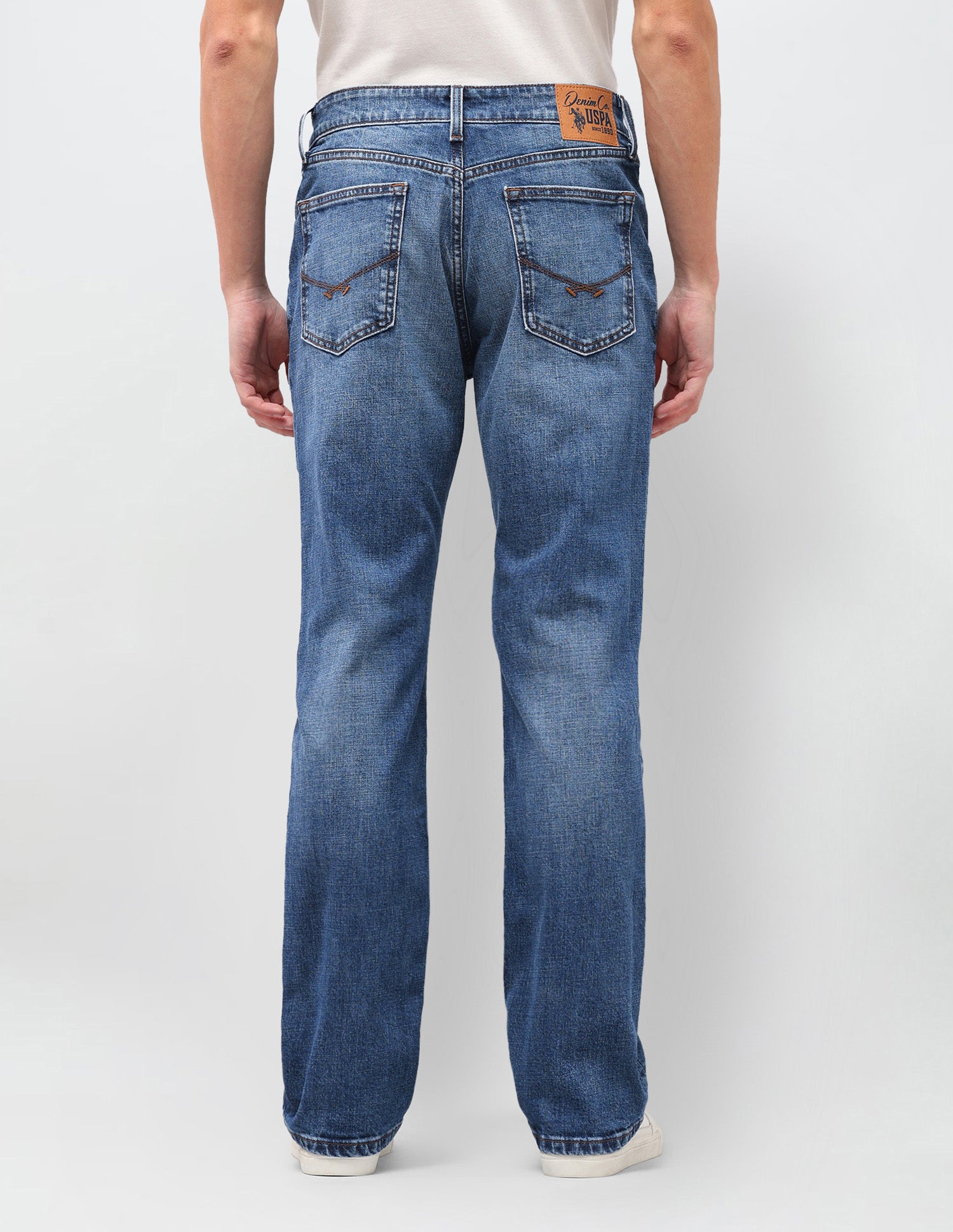 Connor Bootcut Fit Blue Jeans Mid Blue - U.S. Polo Assn. India | Large