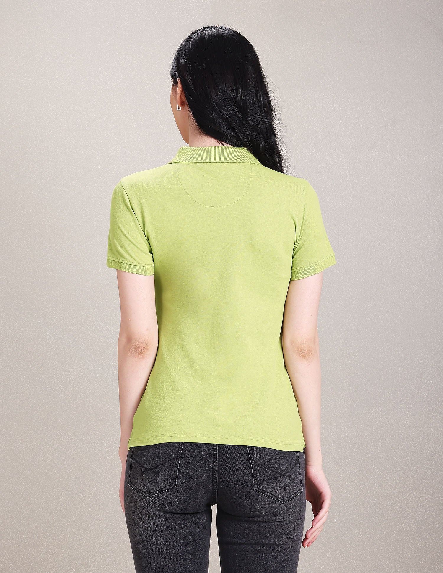 Solid Pique Polo Shirt Light Green - U.S. POLO ASSN. | Large