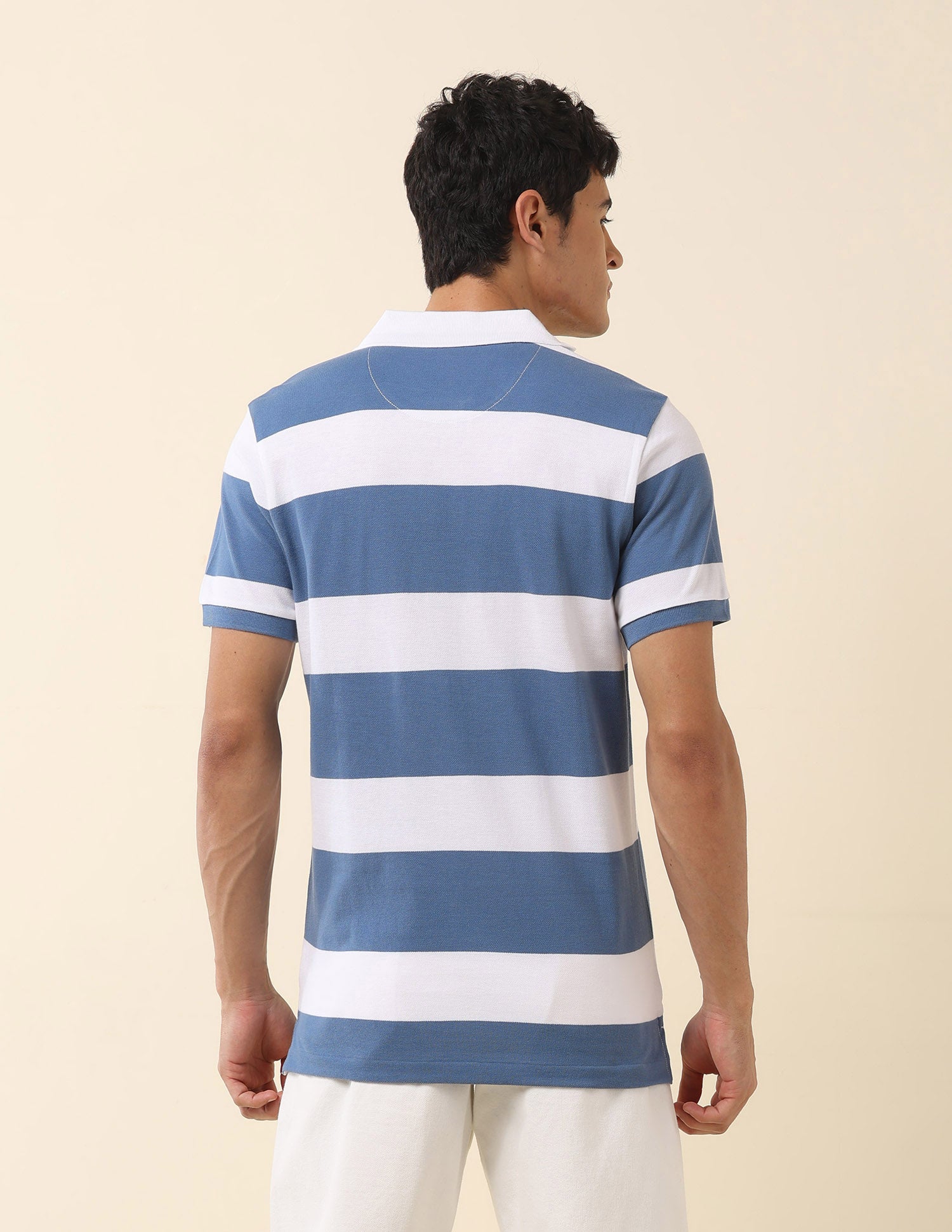 Horizontal Striped Classic Polo Shirt Dark Blue - U.S. Polo Assn. India | Large