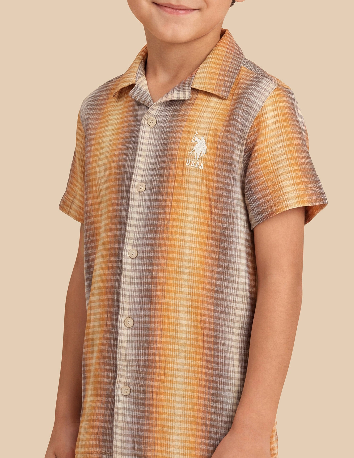 Printed Cuban Shirt Brown - U.S. Polo Assn. India | Large
