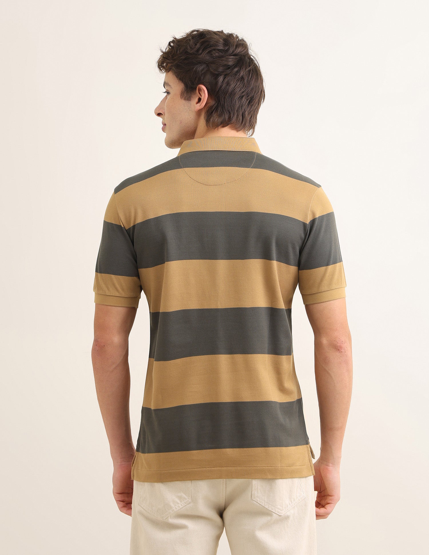 Sotogrande Horizontal Striped Polo Shirt Mustard - U.S. Polo Assn. India | Large