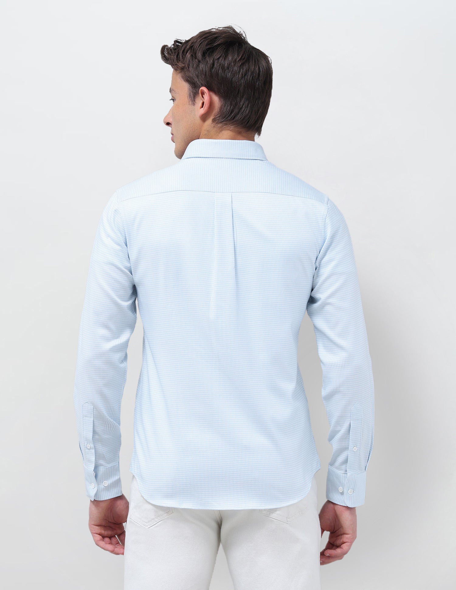 Tailored Fit Micro Checked Shirt Blue - U.S. Polo Assn. India | Large
