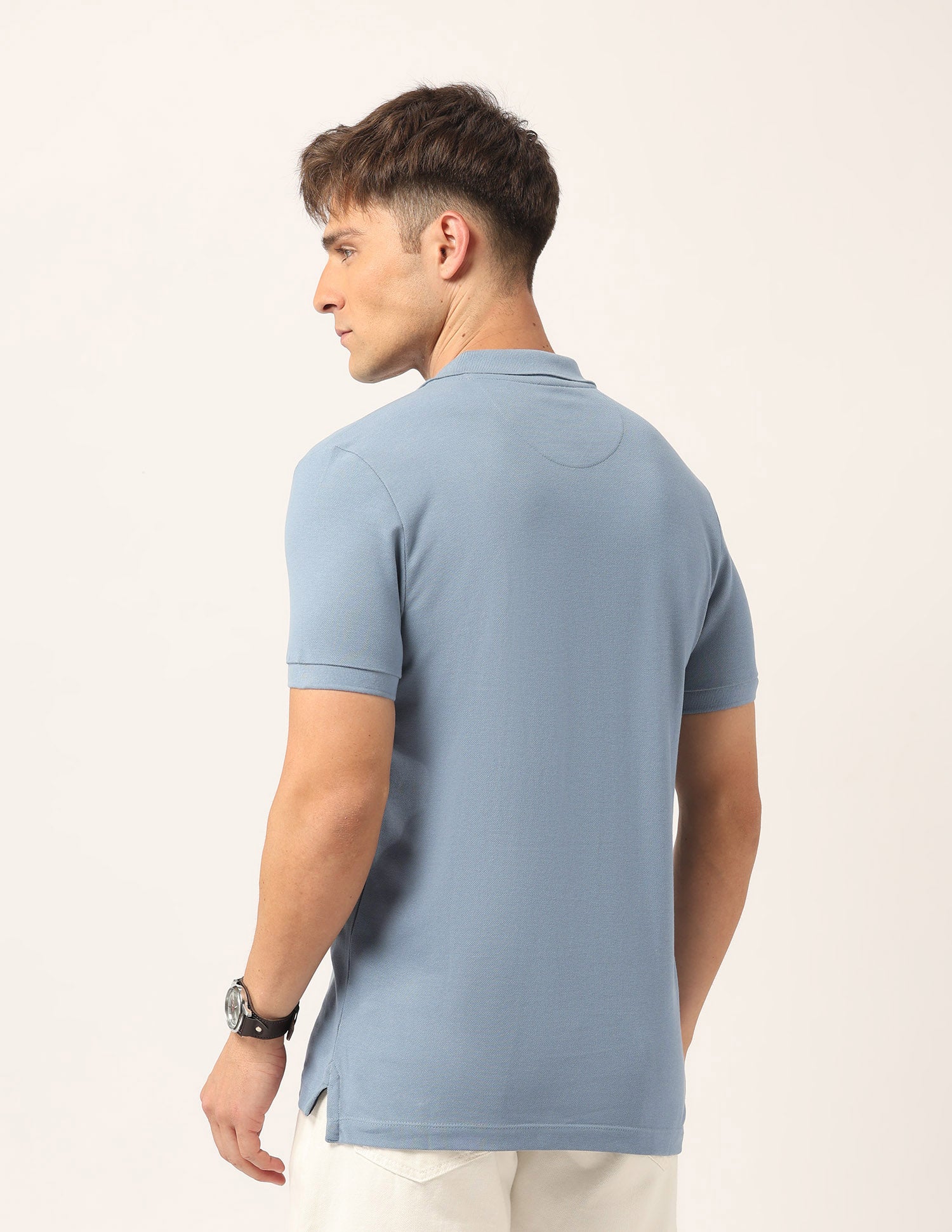 Brand Printed Muscle Fit Polo Shirt Blue - U.S. Polo Assn. India | Large