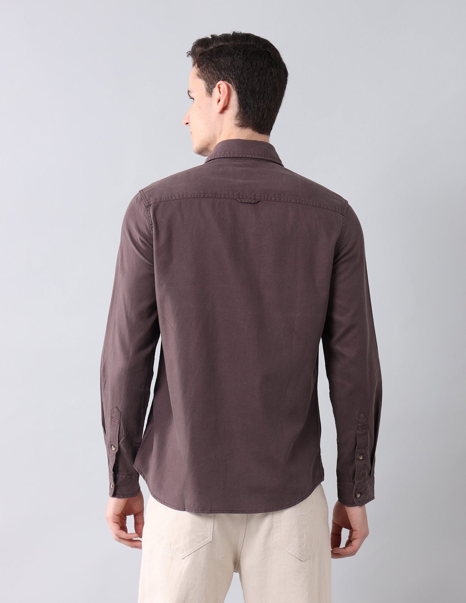 Twill Regular Fit Shirt Burgundy - U.S. POLO ASSN. | Large