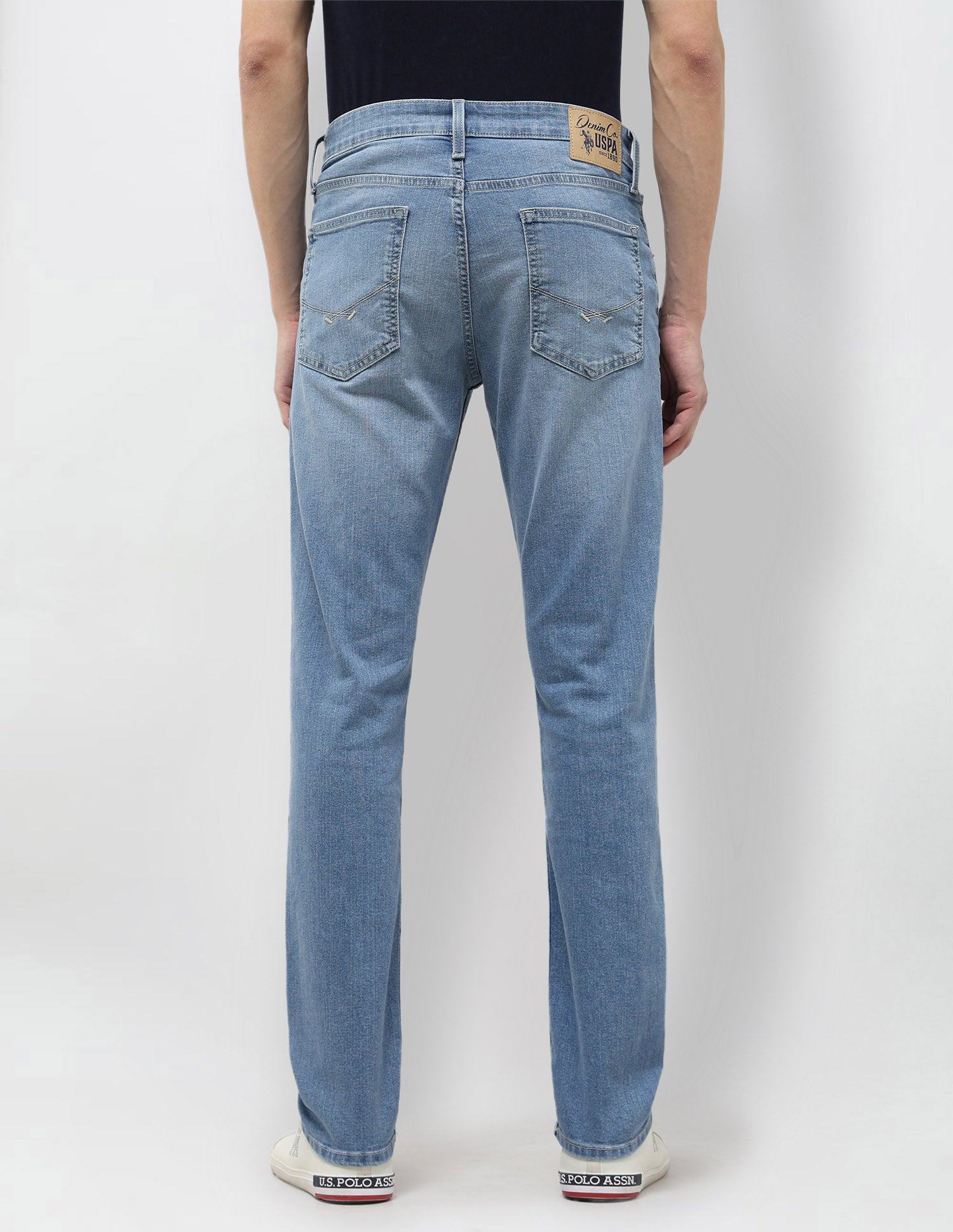 Brandon Slim Tapered Fit Blue Jeans Blue - U.S. POLO ASSN. | Large