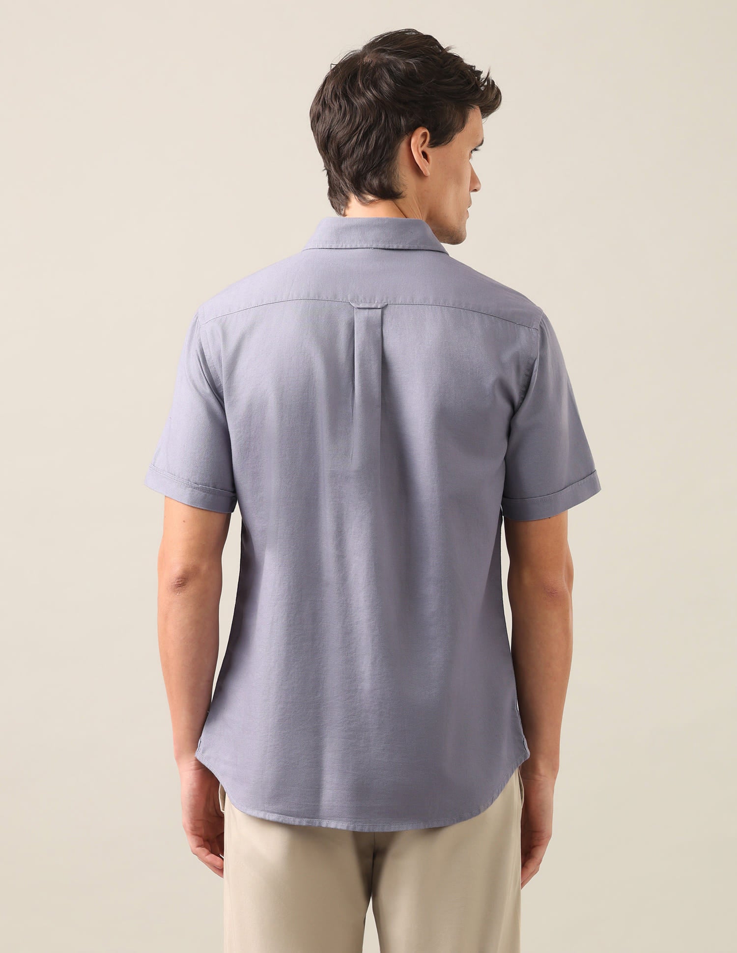 Solid Dobby Shirt Lavender - U.S. Polo Assn. India | Large