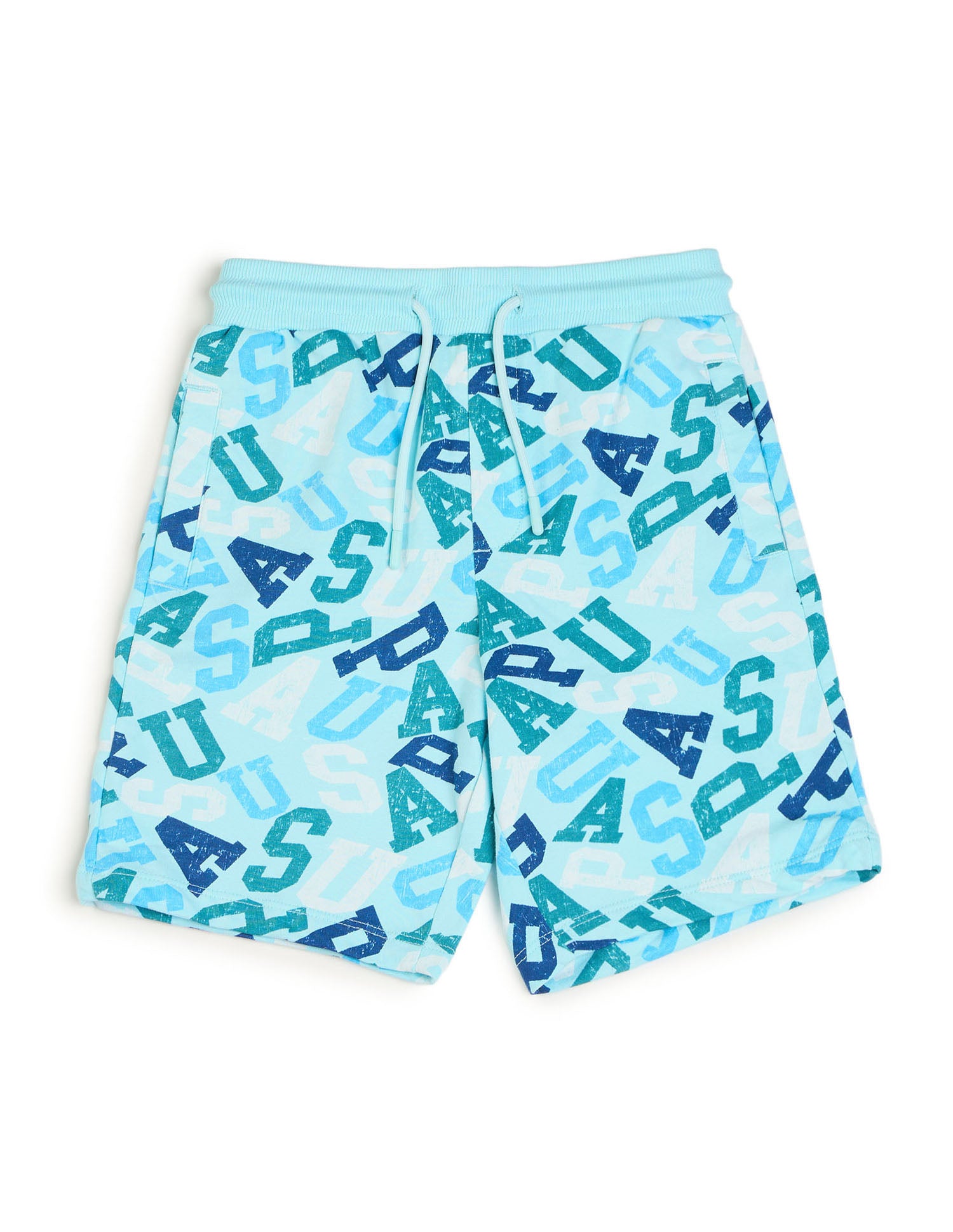 Boys Brand Printed Shorts Light Blue - U.S. POLO ASSN. | Large