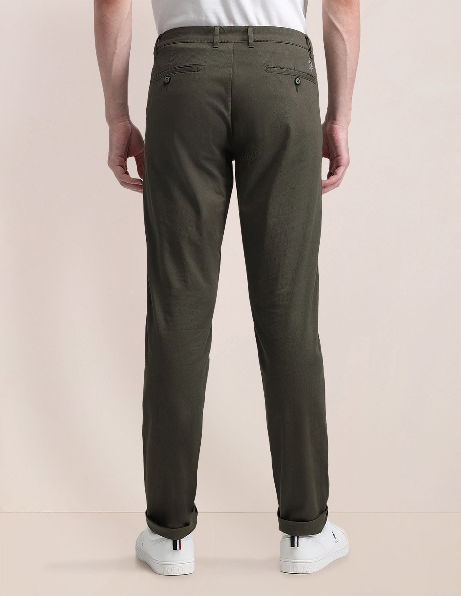 Mid Rise Regular Fit Trousers Green - U.S. POLO ASSN. | Large