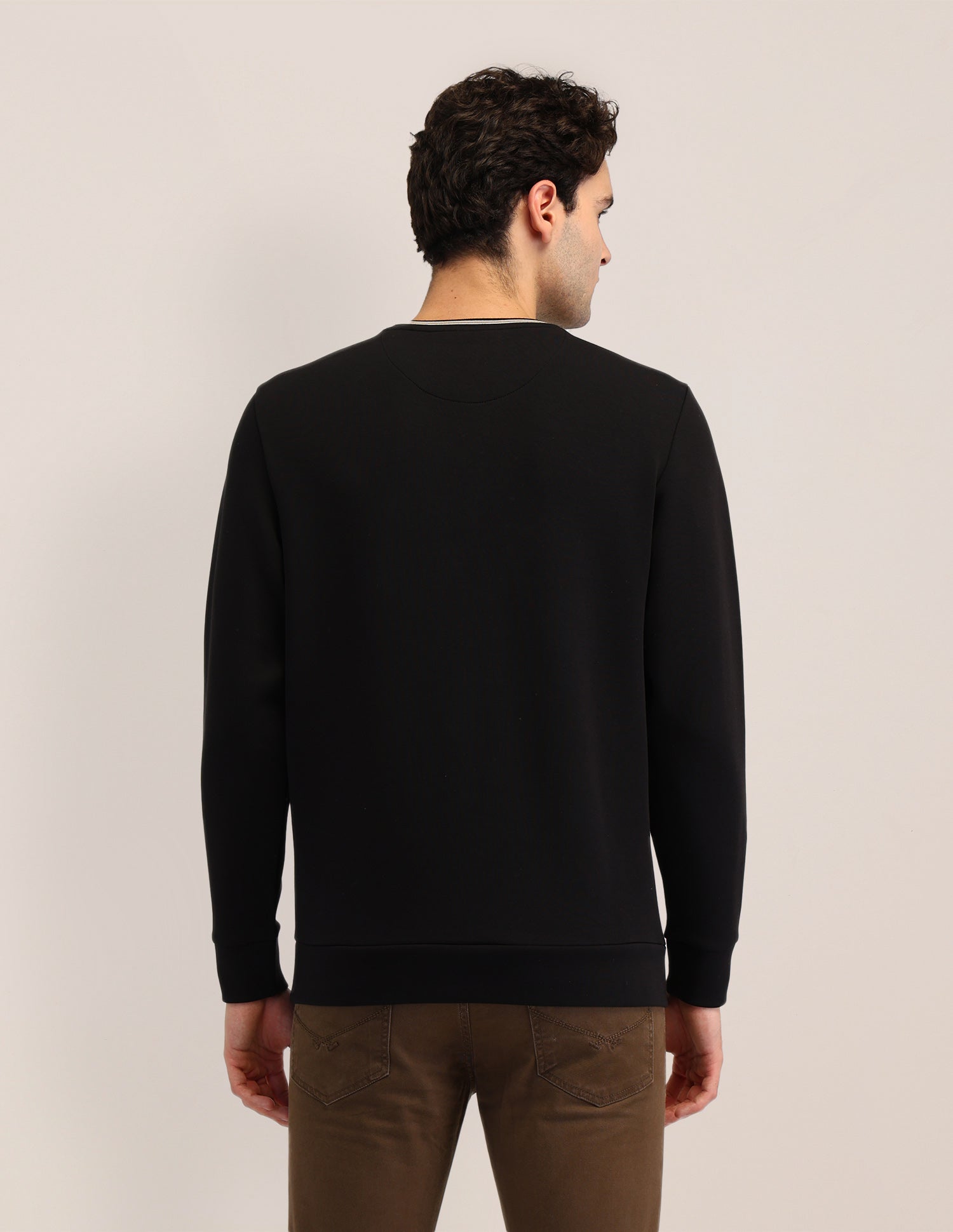 Brand Printed Regular Fit Sweatshirt Black - U.S. Polo Assn. India | Large