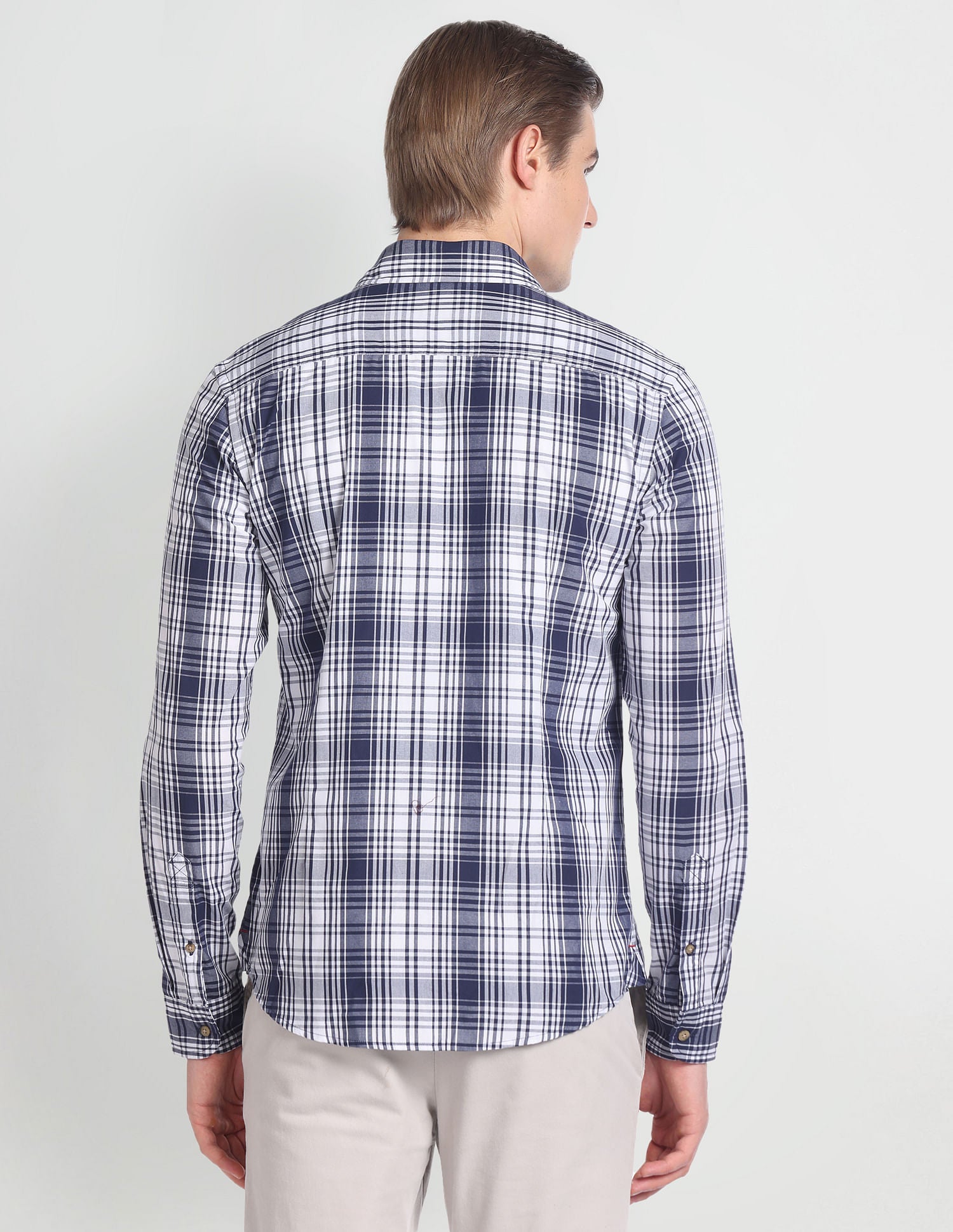 Tartan Check Oxford Shirt Navy - U.S. Polo Assn. India | Large