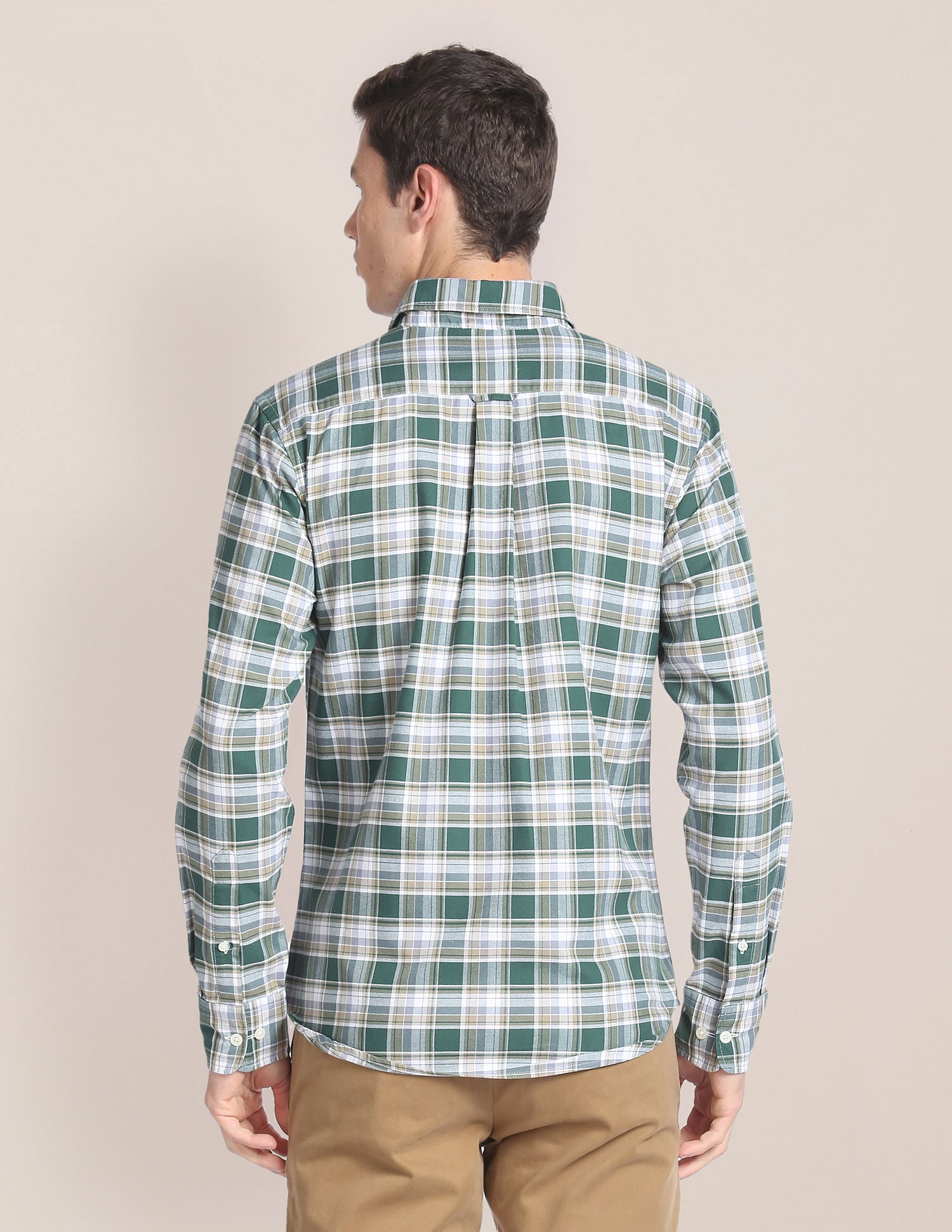 Plaid Check Oxford Shirt Green - U.S. Polo Assn. India | Large