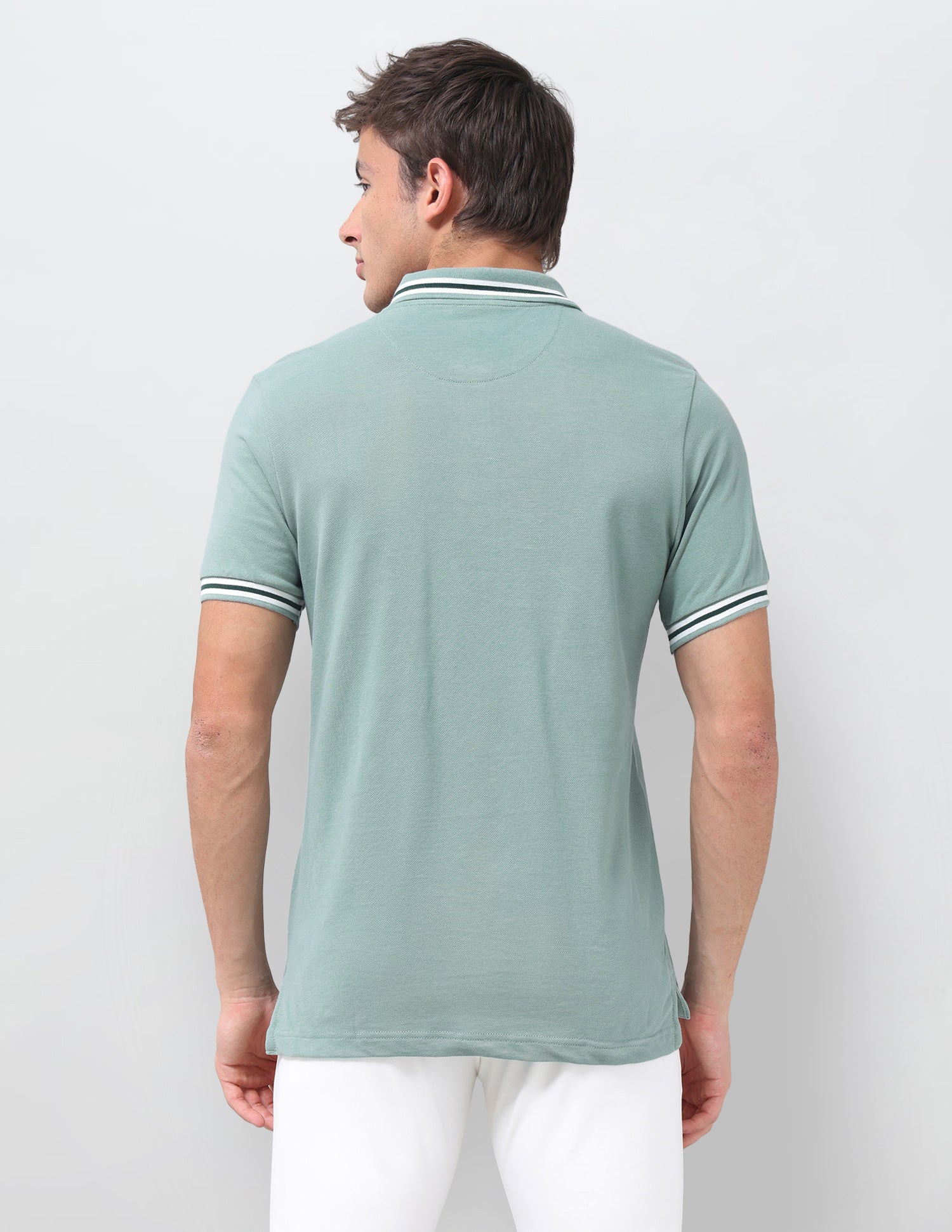 Solid Regular Fit Polo Shirt Light Green - U.S. Polo Assn. India | Large