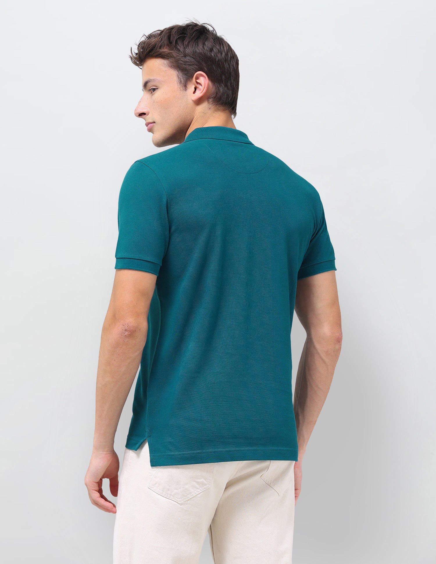 Brand Printed Regular Fit Polo Shirt Teal - U.S. Polo Assn. India | Large