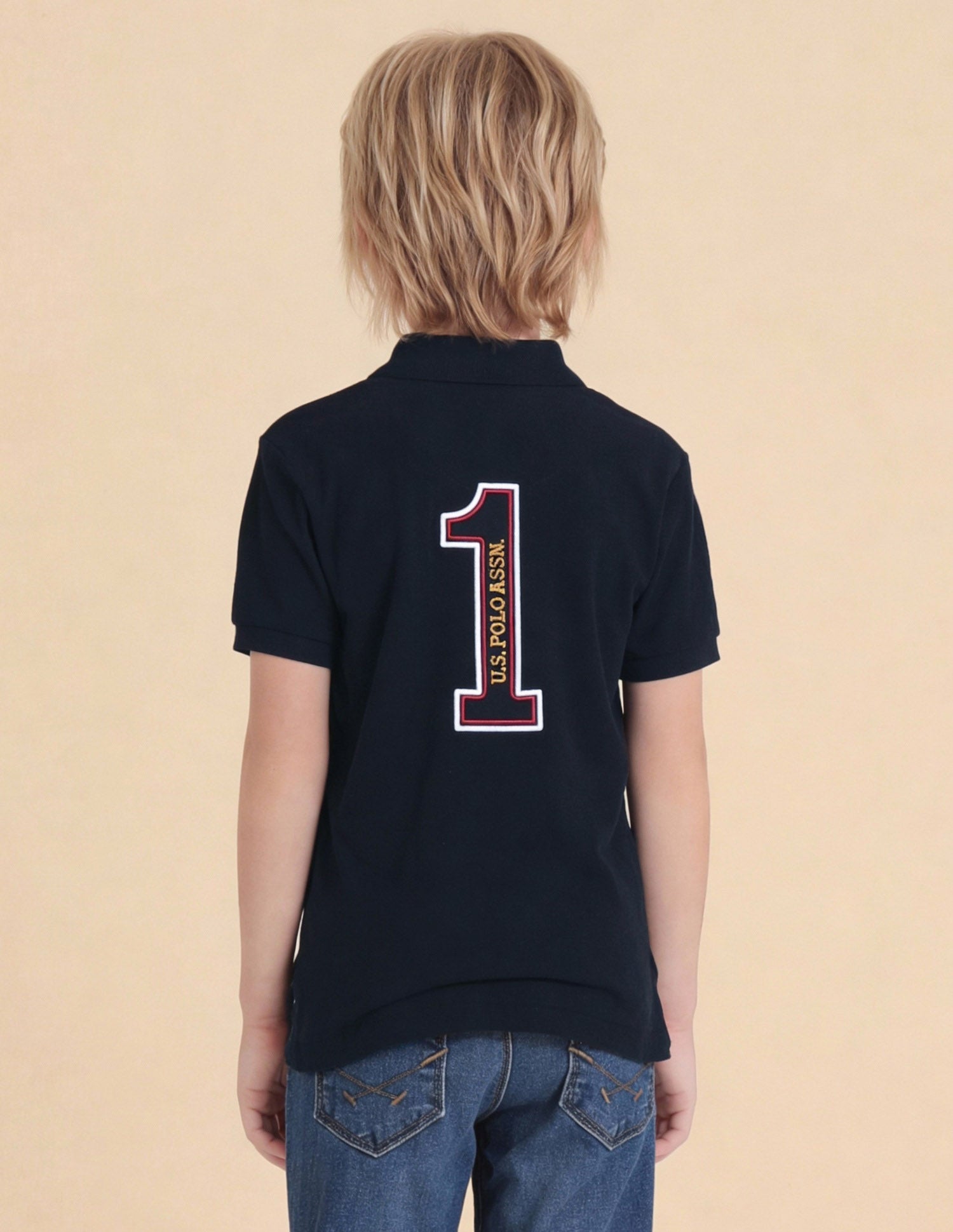 Numeric Embroidered Regular Fit Polo Shirt Navy - U.S. Polo Assn. India | Large