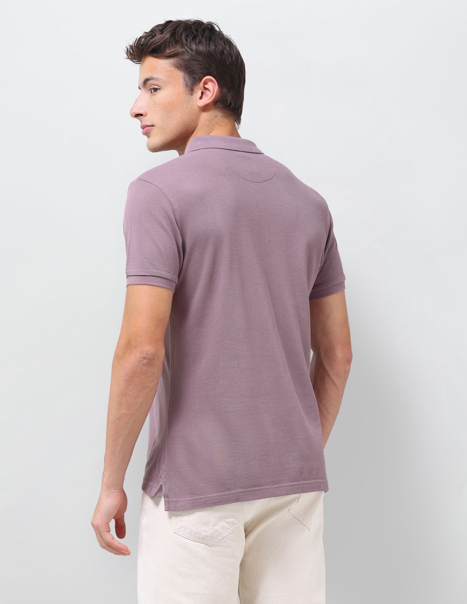Solid Slim Fit Polo Shirt Dark Pink - U.S. Polo Assn. India | Large