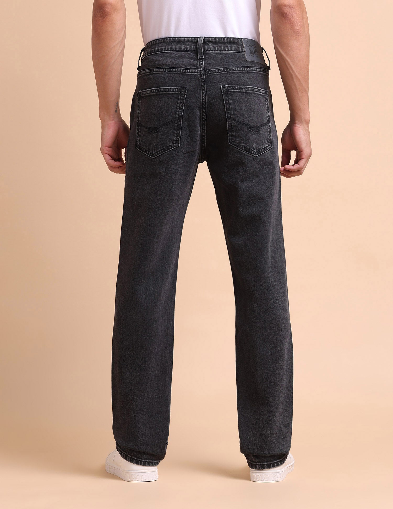 Harold Slim Straight Fit Grey Jeans Dark Grey - U.S. POLO ASSN. | Large