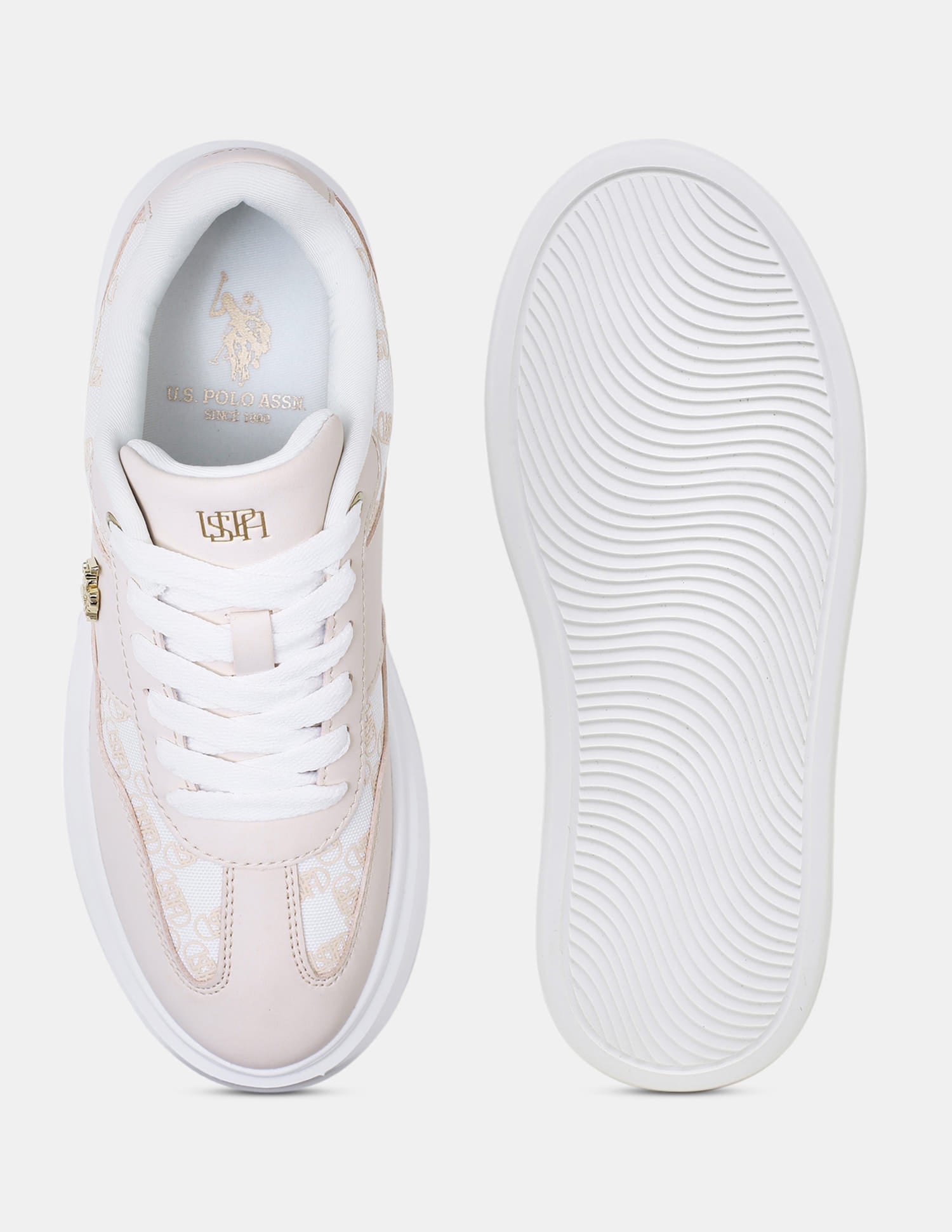 Women Brand Printed Marlene 2.0 Sneakers Light Pink - U.S. Polo Assn. India | Large