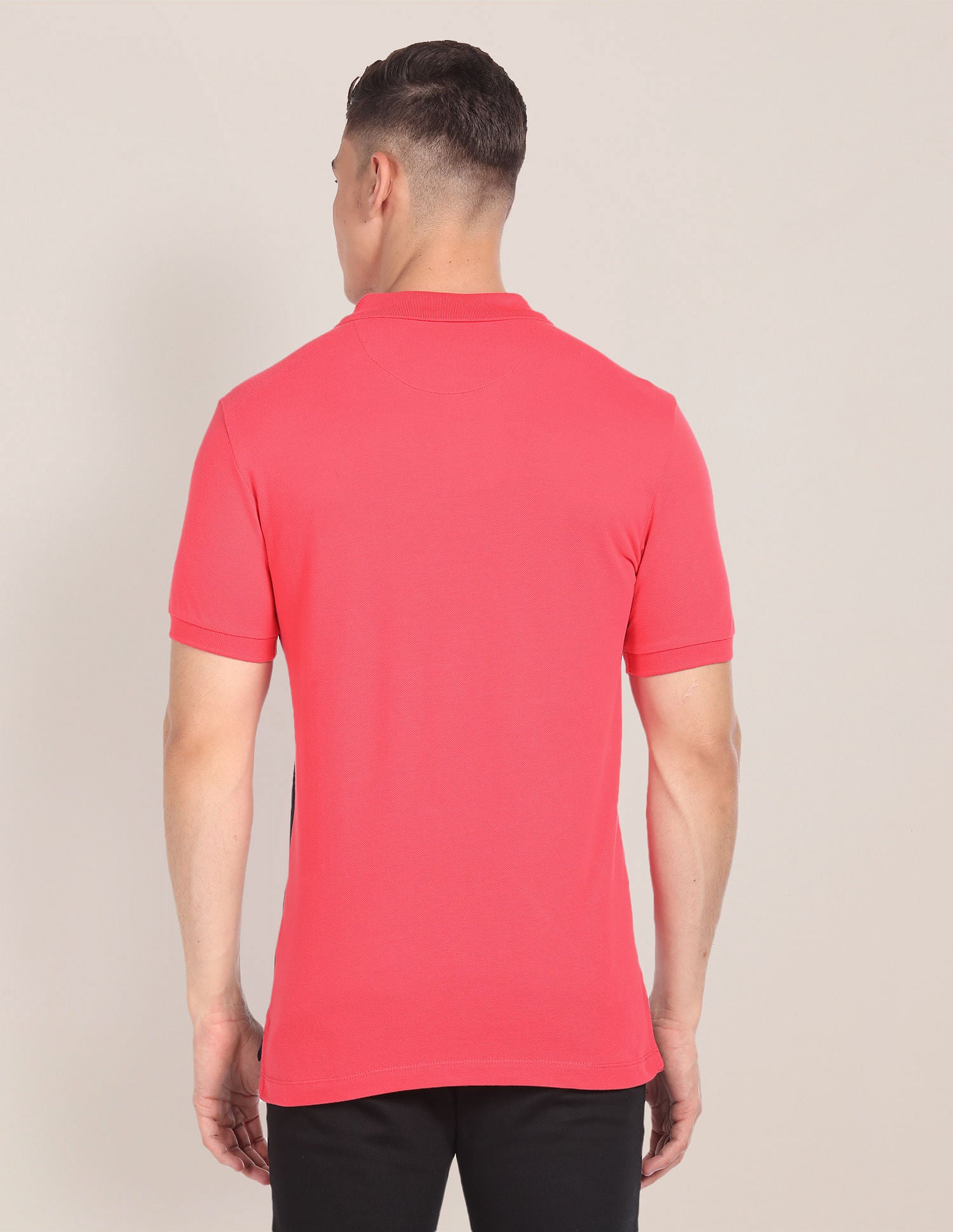 Colour Blocked Polo Shirt Coral - U.S. Polo Assn. India | Large