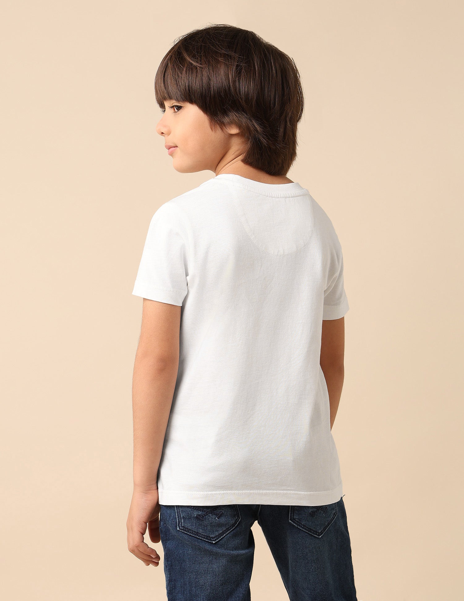 Boys Brand Embossed Pure Cotton T Shirt White - U.S. POLO ASSN. | Large