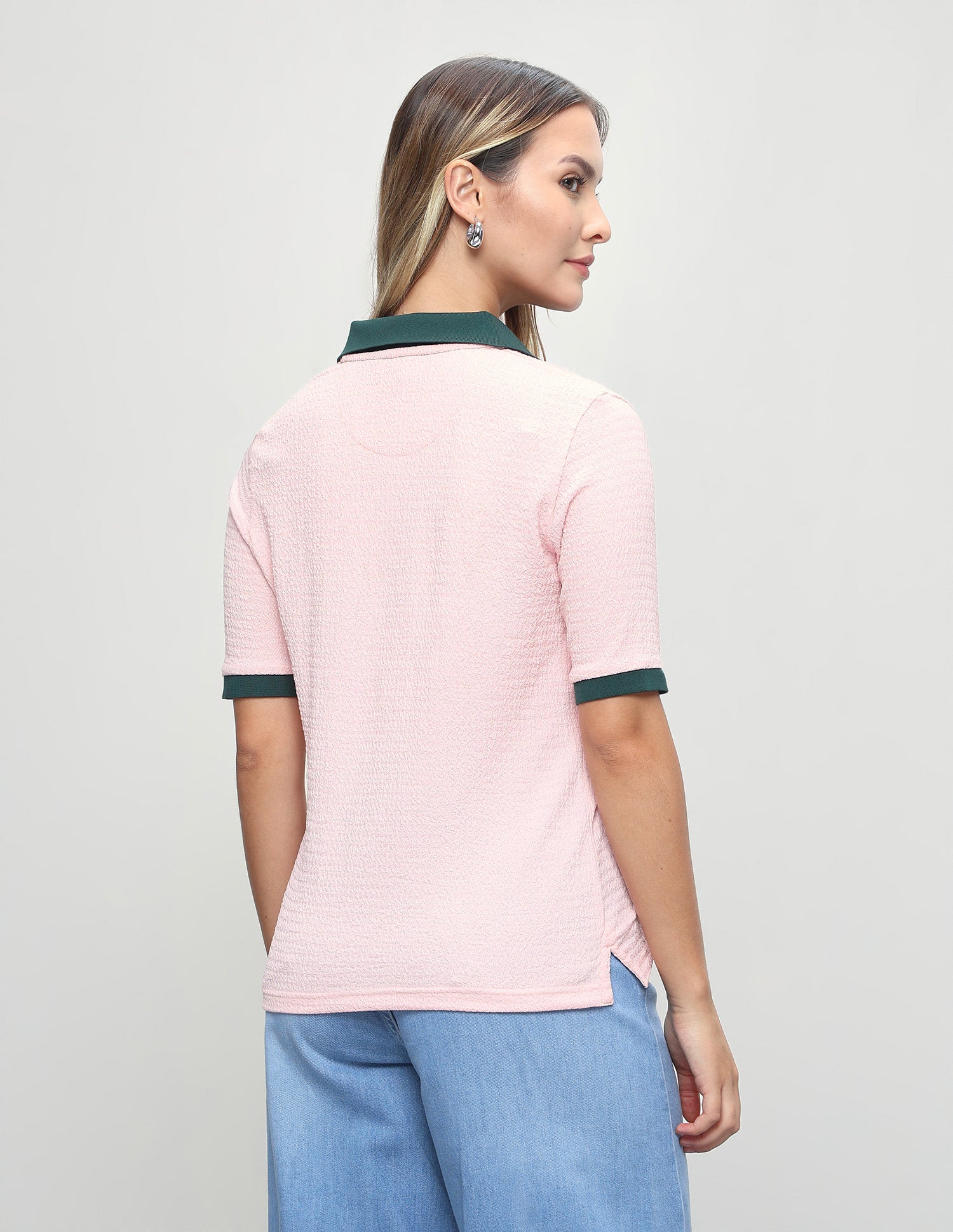 Textured Regular Fit Polo Shirt Light Pink - U.S. Polo Assn. India | Large