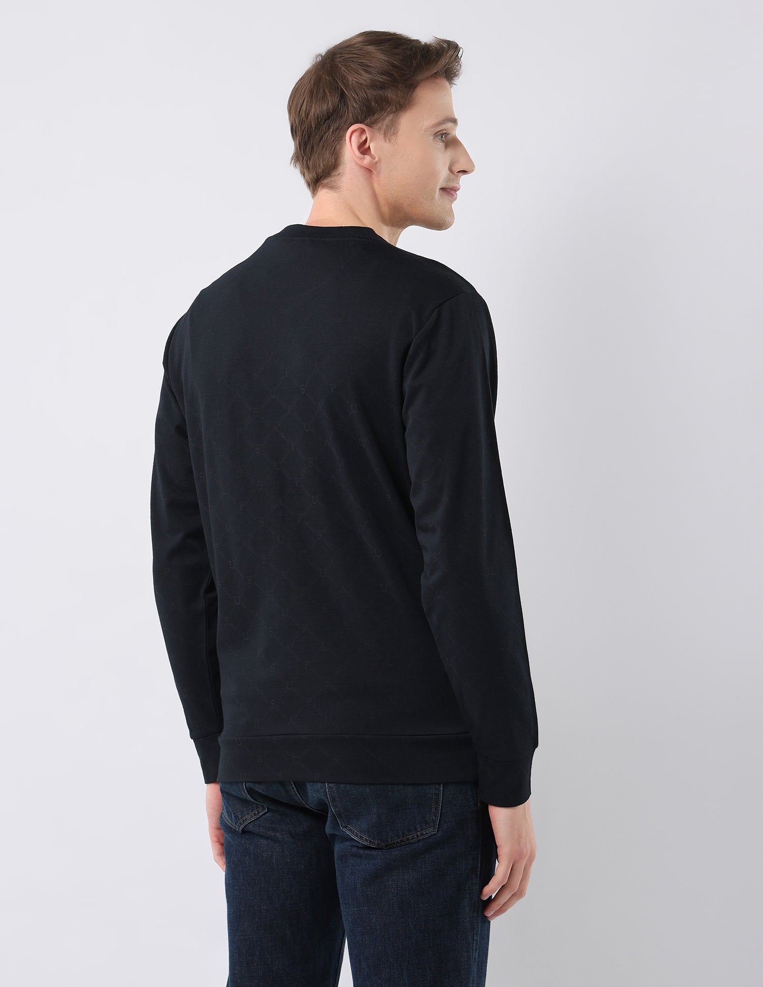 Self Design Brand Regular Fit Sweatshirt Navy - U.S. POLO ASSN. | Large