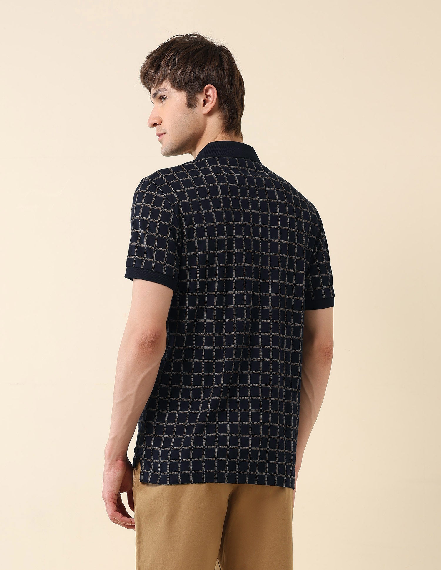 Brand Printed Gold Cup Polo Shirt Navy - U.S. Polo Assn. India | Large