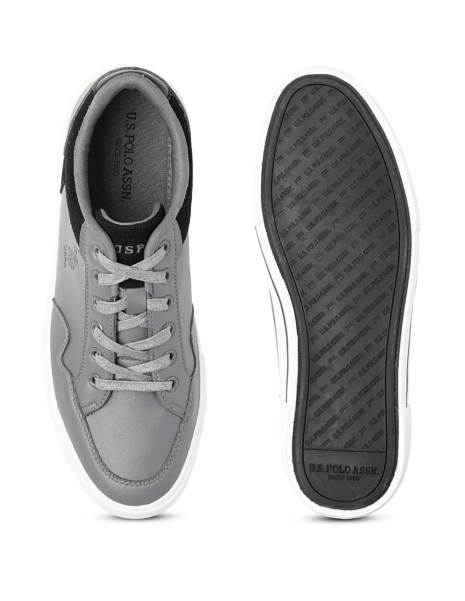 Men Hampton Colour Block Sneakers Grey - U.S. Polo Assn. India | Large