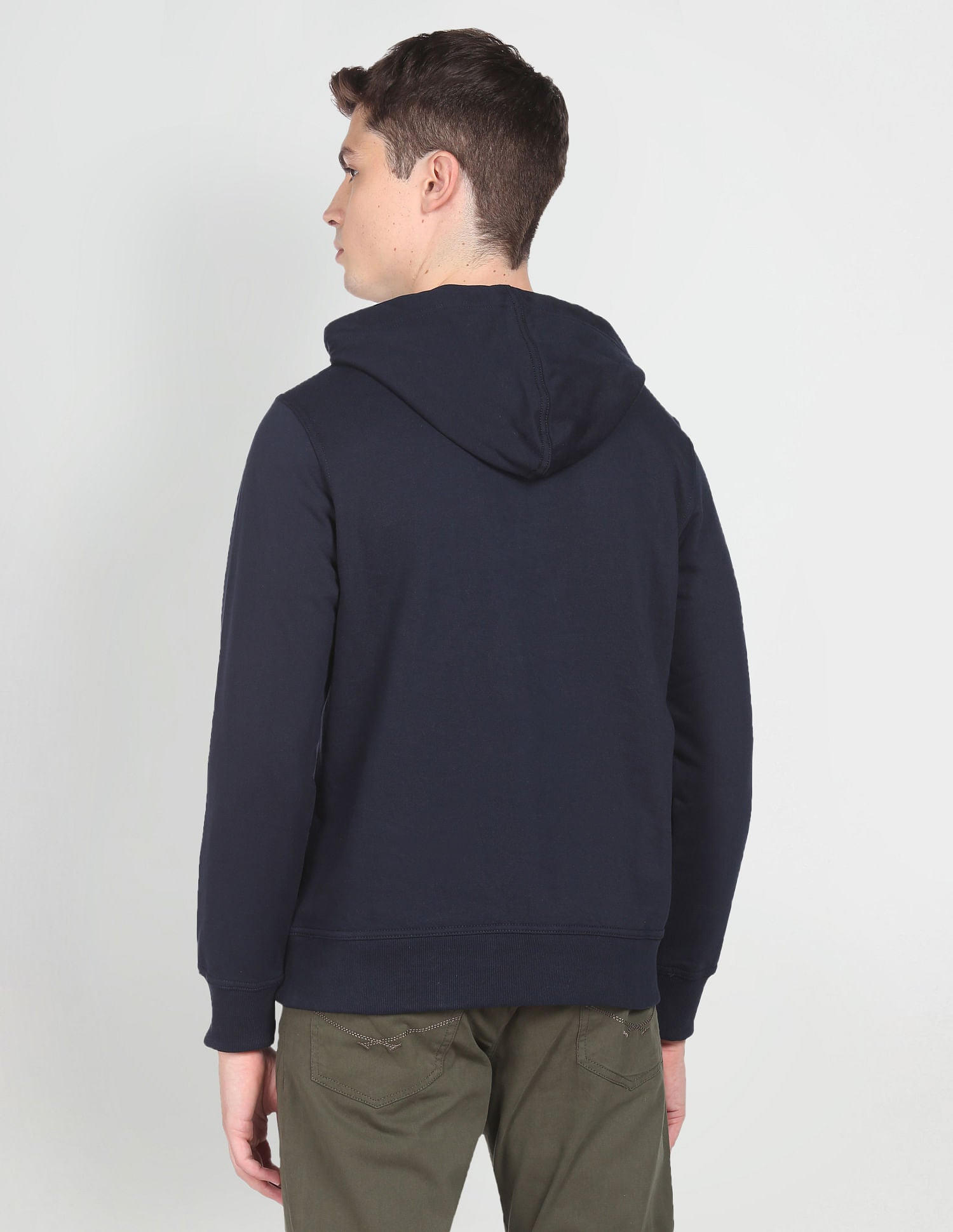 Hooded Graphic Print Sweatshirt Navy - U.S. Polo Assn. India | Large
