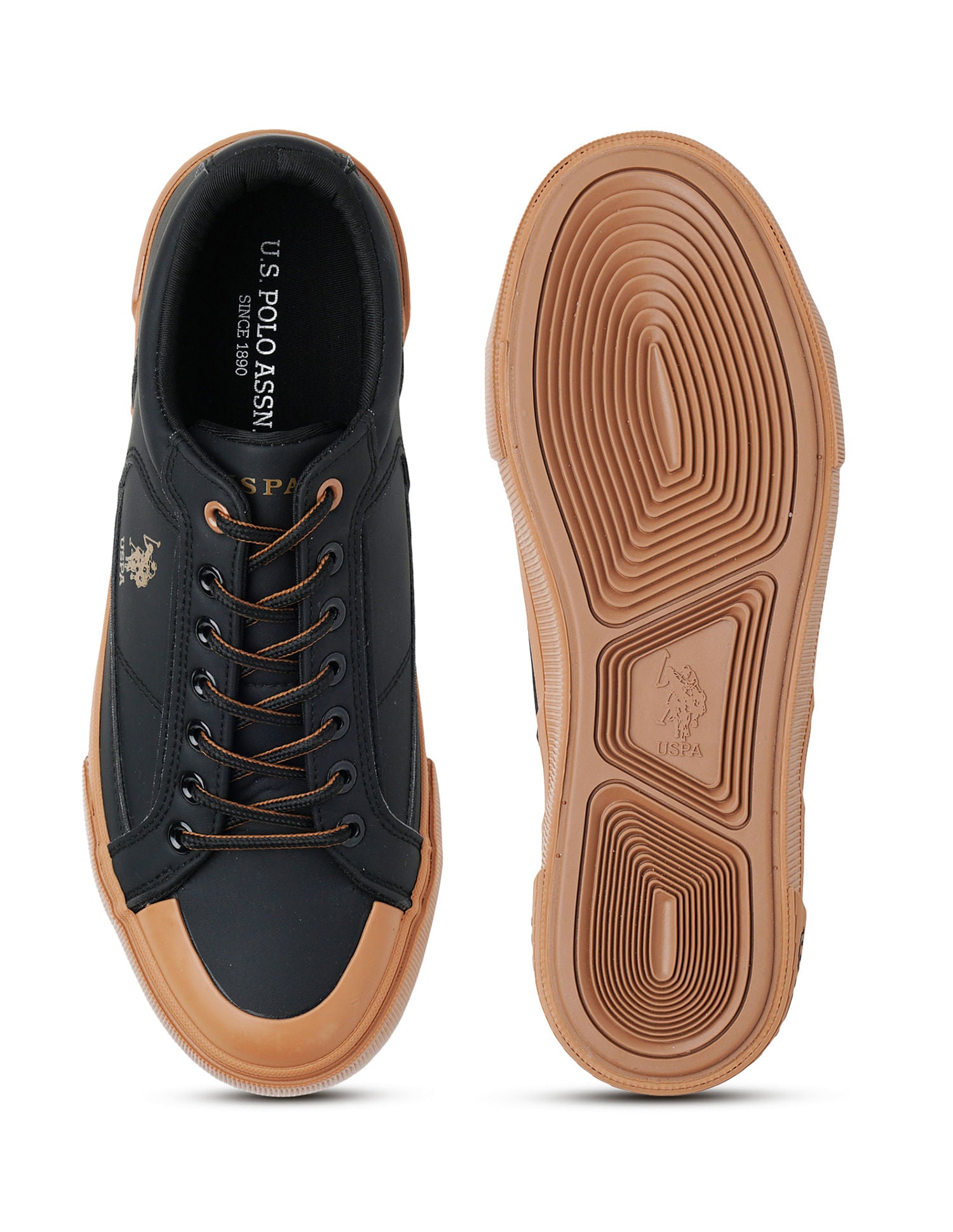 Men Colour Block Ruben Sneakers Black - U.S. Polo Assn. India | Large