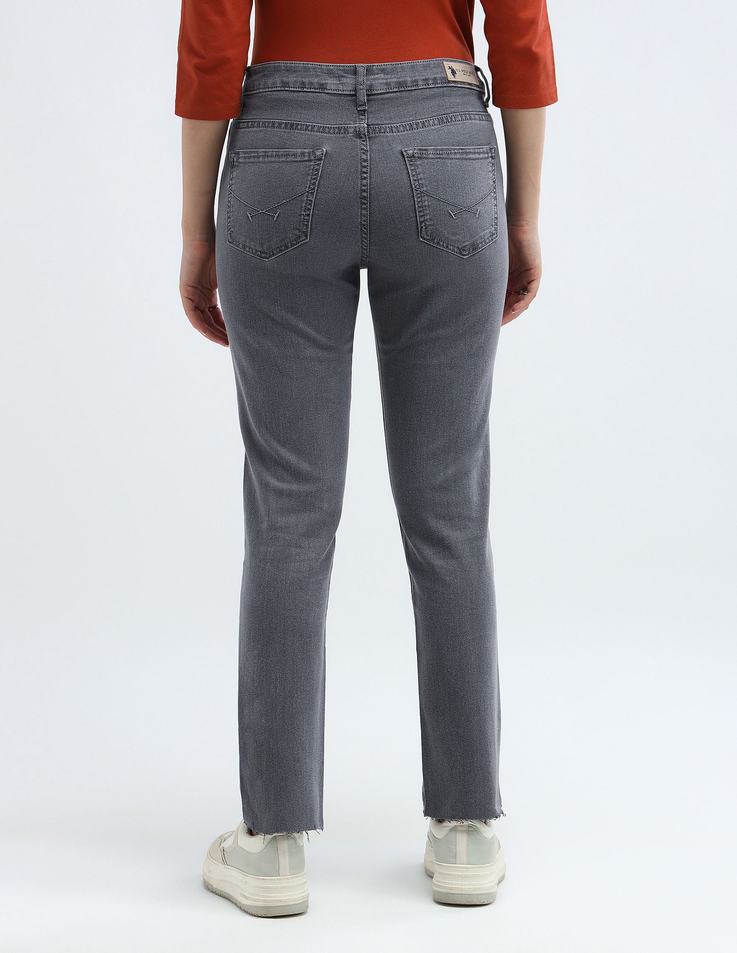 Slim Fit Mid Rise Jeans Grey - U.S. Polo Assn. India | Large