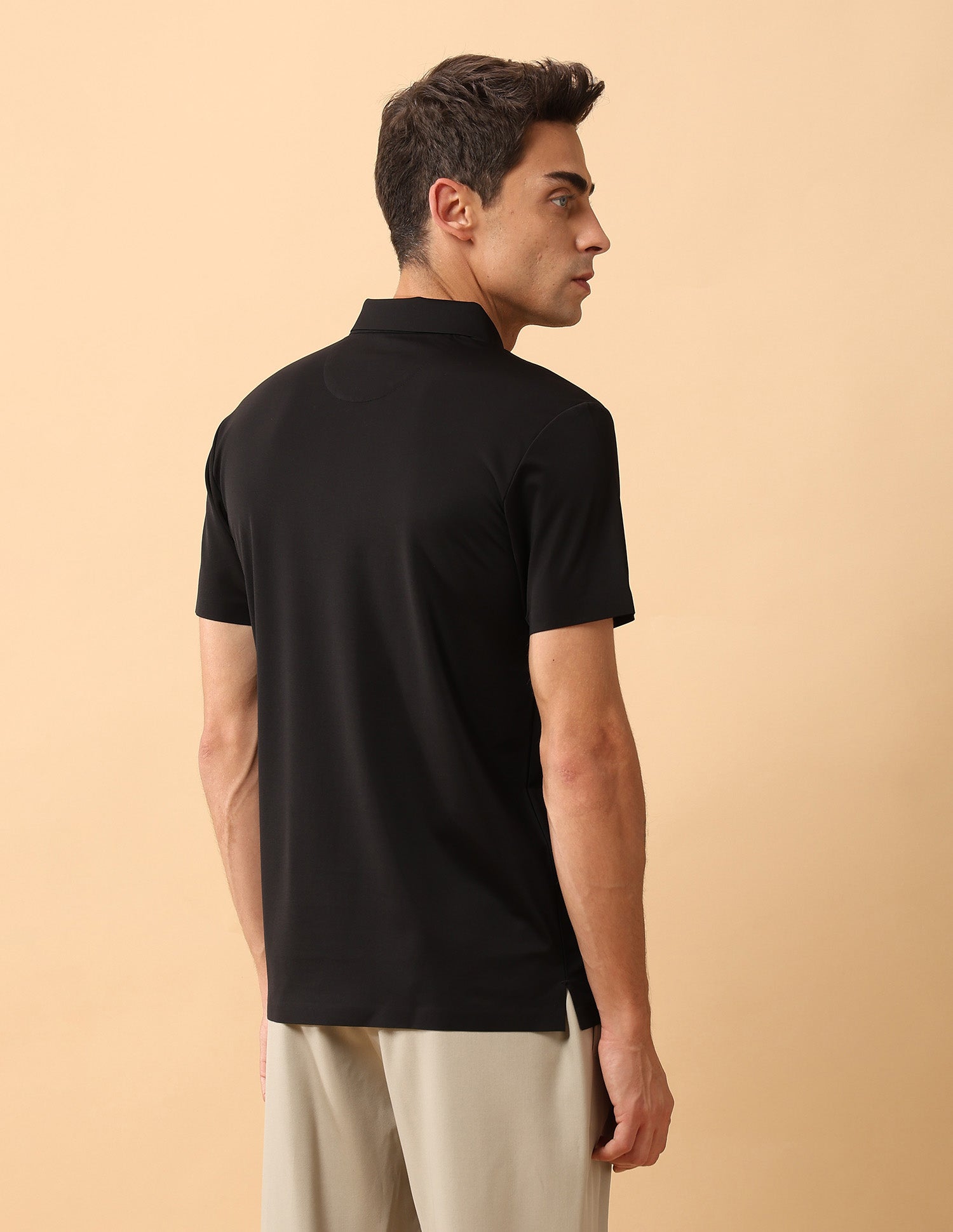 Pacho X Slim Fit Solid Polo Shirt Black - U.S. Polo Assn. India | Large