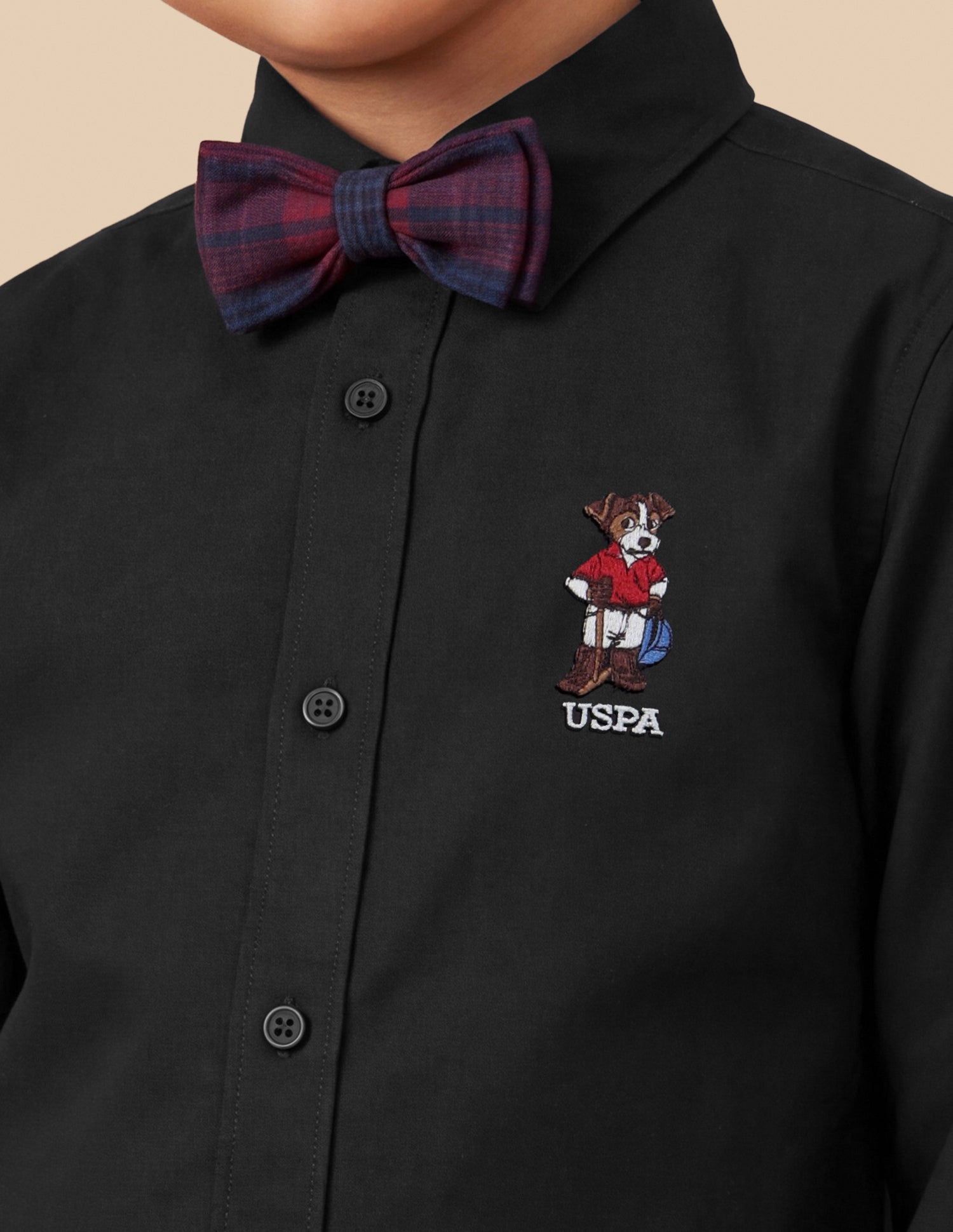 Regular Fit Oxford Shirt Black - U.S. Polo Assn. India | Large