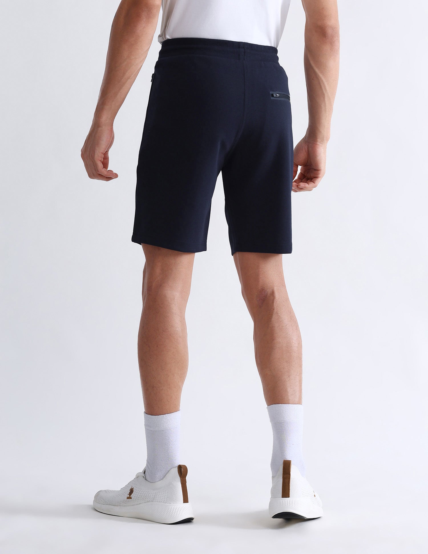 Solid Slim Fit Active Shorts Navy - U.S. Polo Assn. India | Large