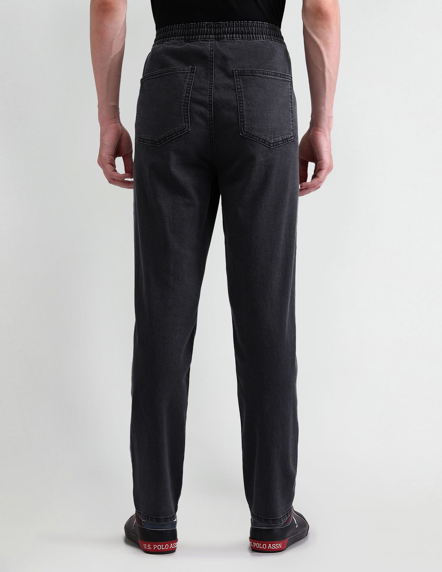 Slim Fit Black Jogger Jeans Black - U.S. Polo Assn. India | Large