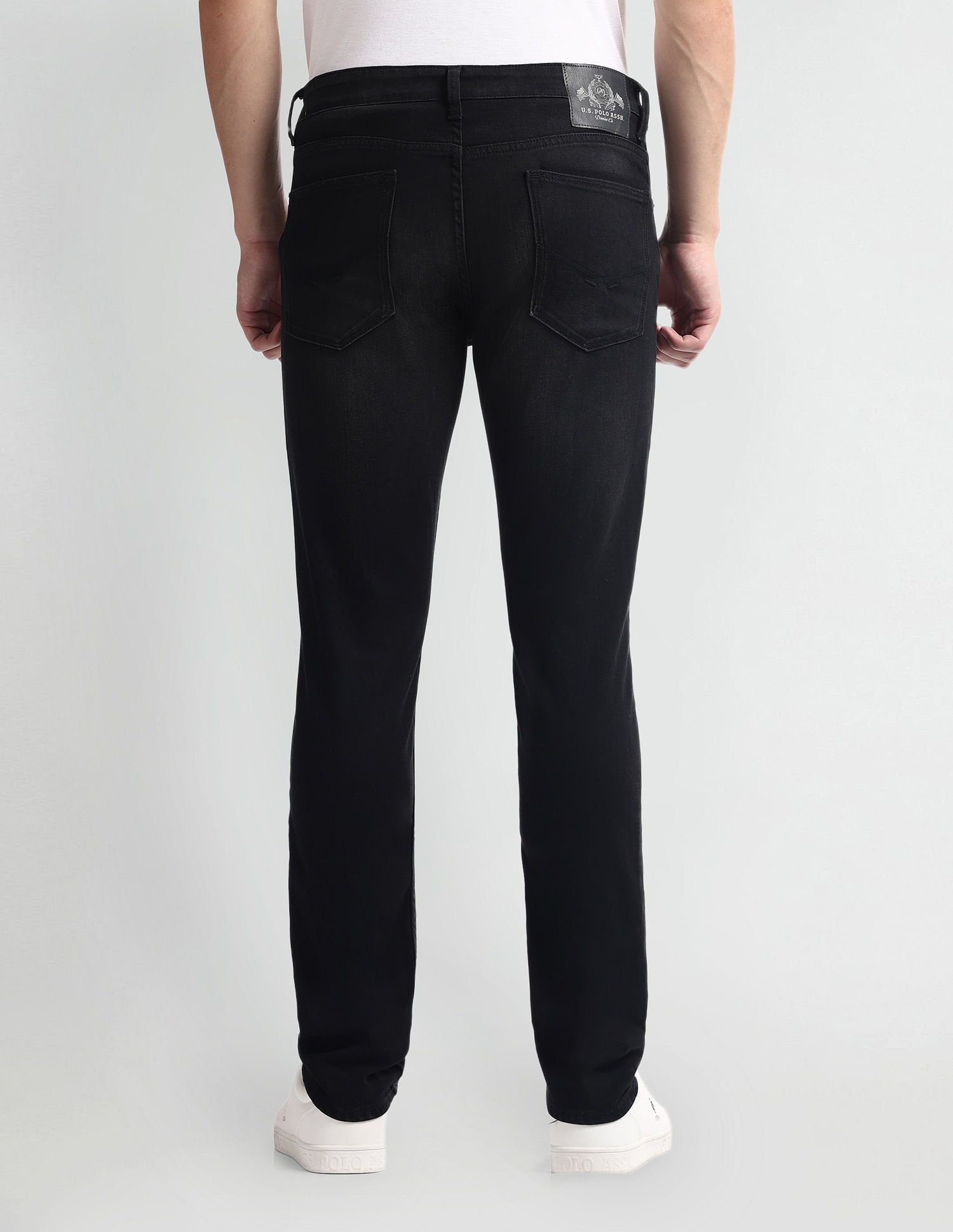 Regallo Skinny Fit Black Jeans Black - U.S. Polo Assn. India | Large