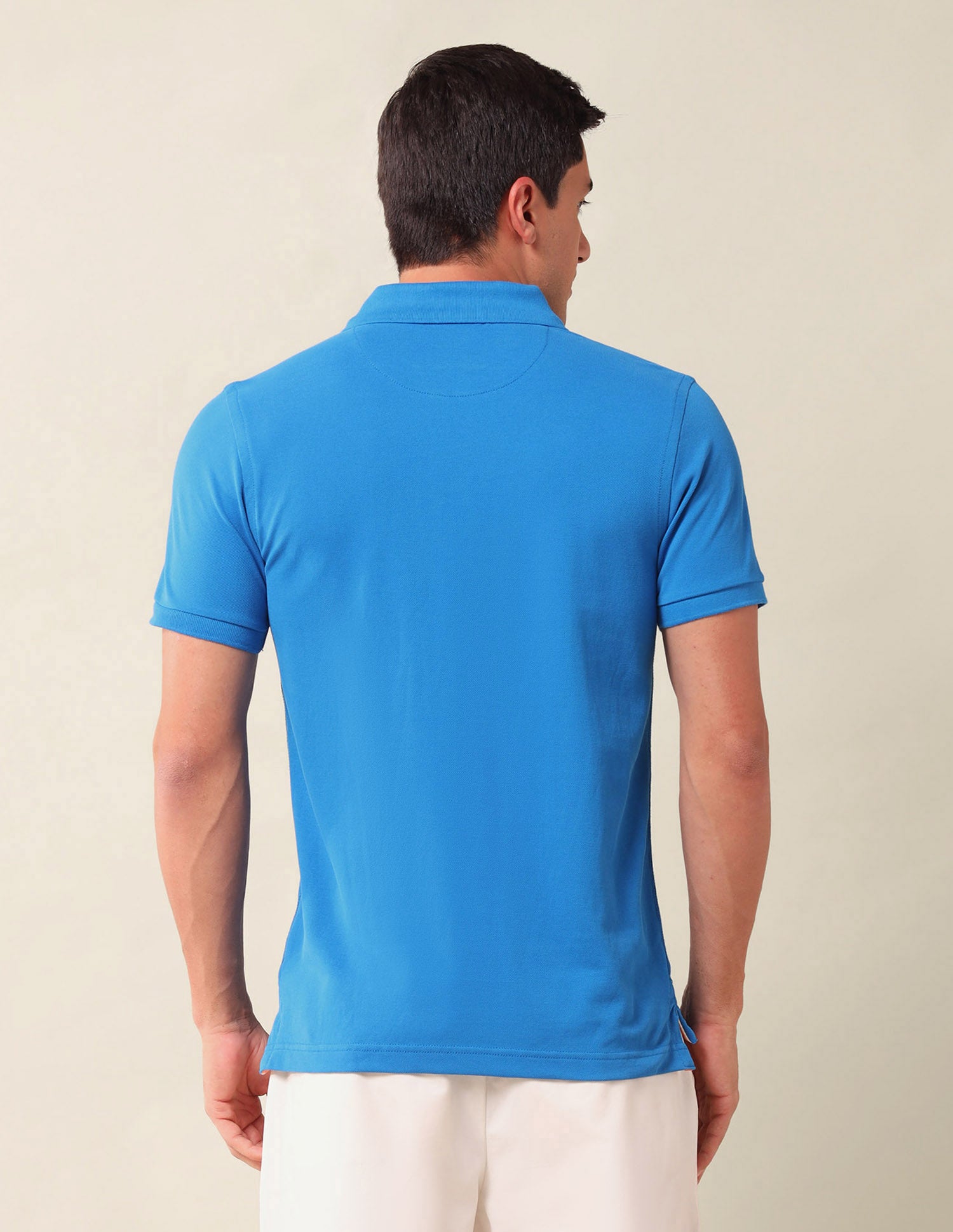 Solid Slim Fit Polo Shirt Dark Blue - U.S. Polo Assn. India | Large