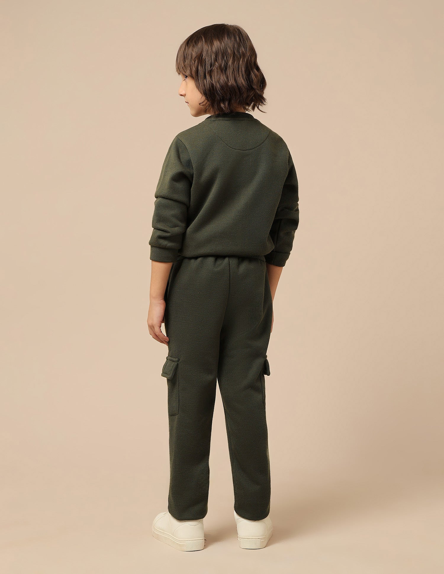 Boys Textured Regular Fit Track Pants Olive - U.S. POLO ASSN. | Large