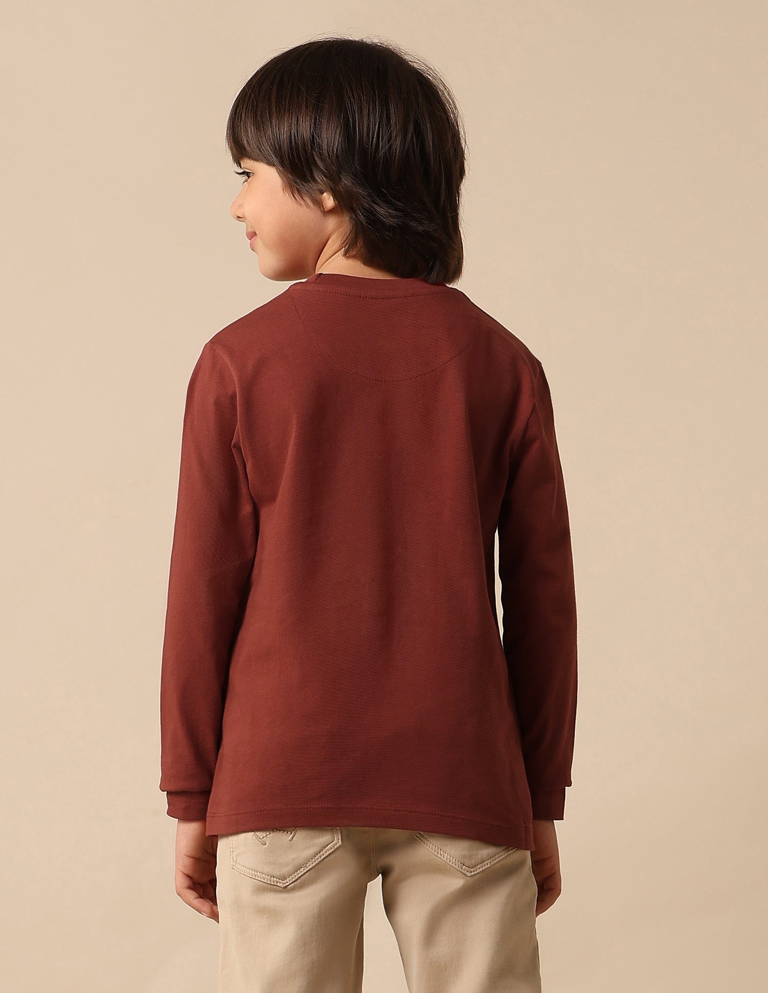 Boys Graphic Brand Printed Regular Fit T Shirt Rust - U.S. POLO ASSN. | Large