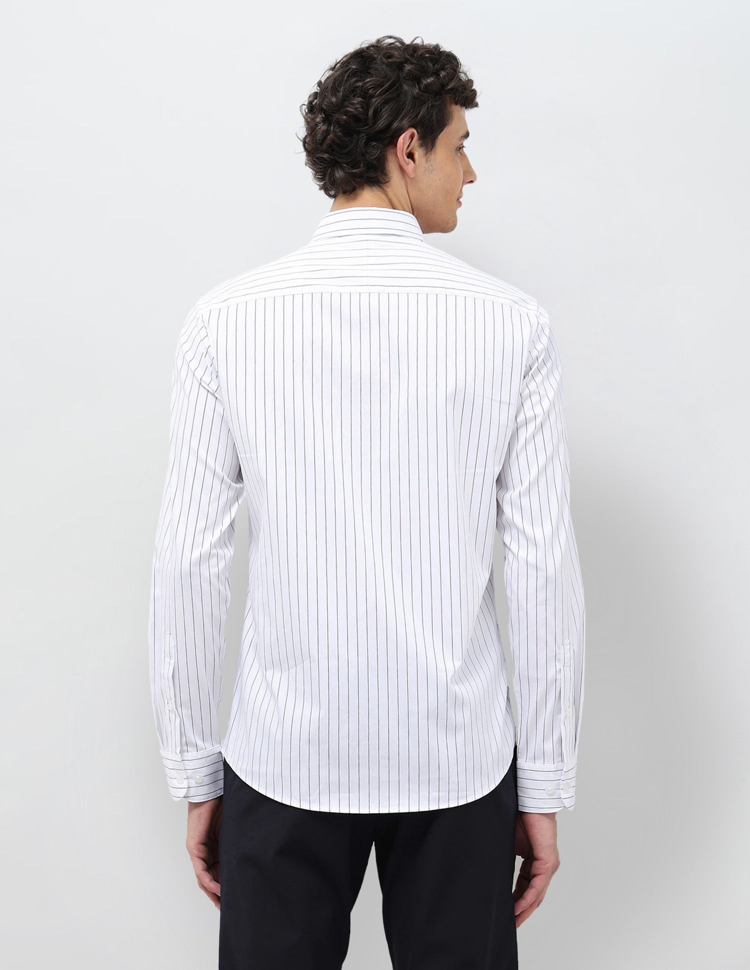 Vertical Striped Tailored Fit Shirt White - U.S. POLO ASSN. | Large