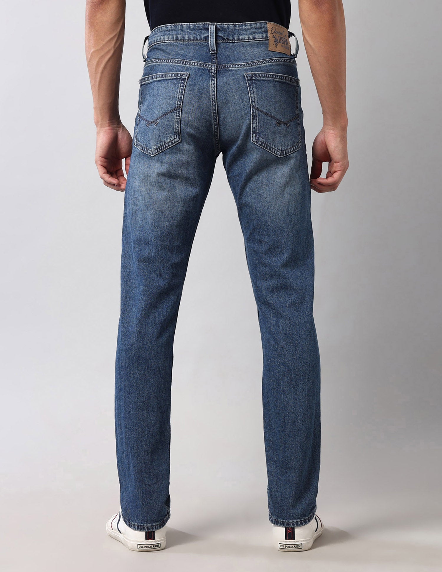 Brandon Slim Tapered Fit Blue Vintage Jeans Dark Wash - U.S. POLO ASSN. | Large